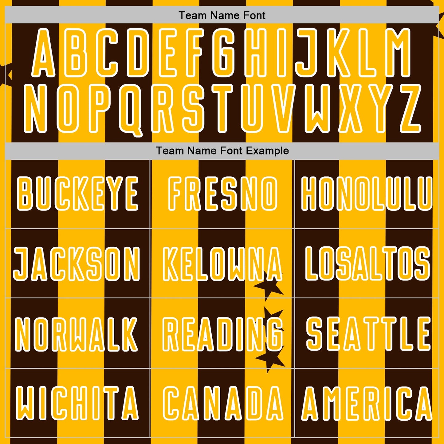 Custom Brown Gold-White Stars And Stripes Sports Sublimation Soccer Uniform Jersey view 5