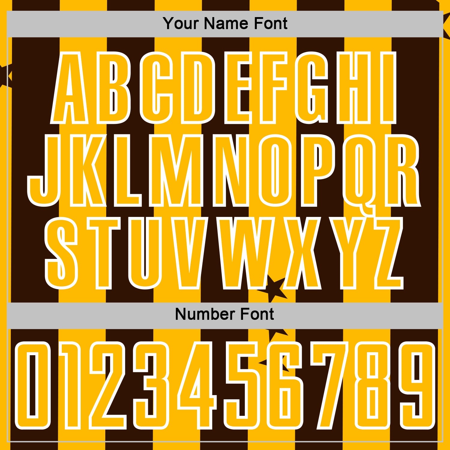 Custom Brown Gold-White Stars And Stripes Sports Sublimation Soccer Uniform Jersey view 6