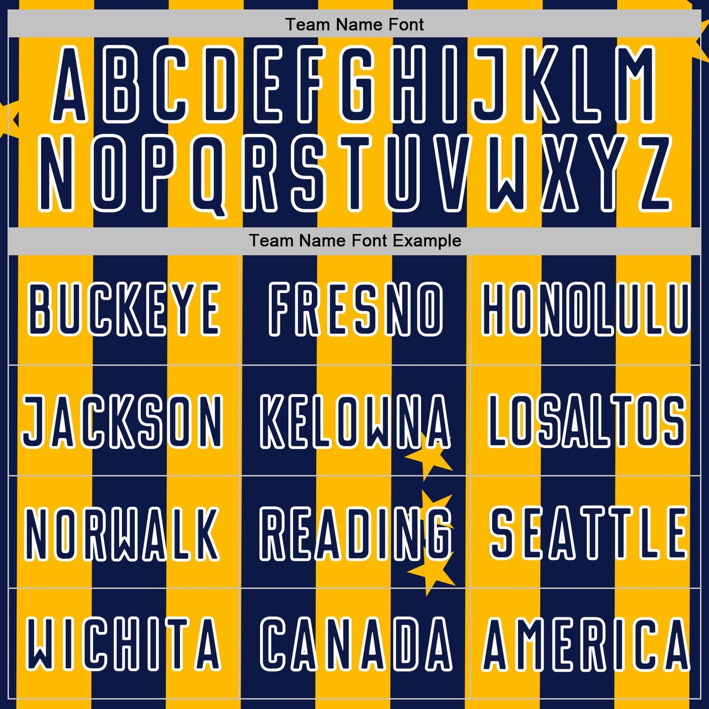 Custom Gold Navy-White Stars And Stripes Sports Sublimation Soccer Uniform Jersey view 5