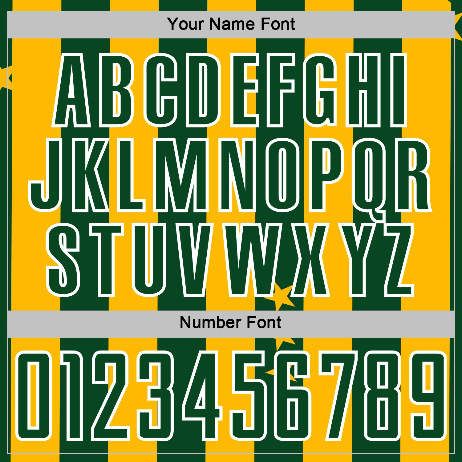 Custom Gold Green-White Stars And Stripes Sports Sublimation Soccer Uniform Jersey view 6