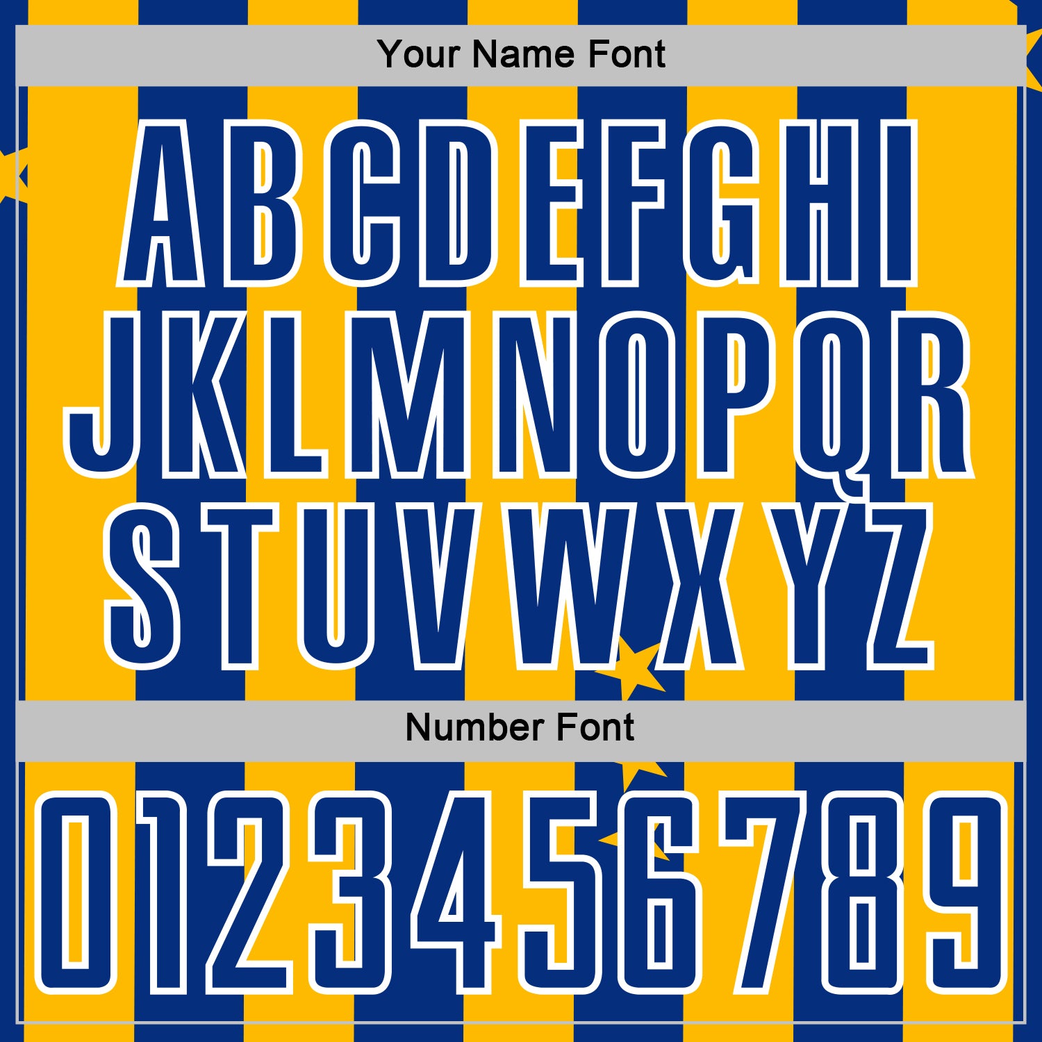 Custom Gold Royal-White Stars And Stripes Sports Sublimation Soccer Uniform Jersey view 6