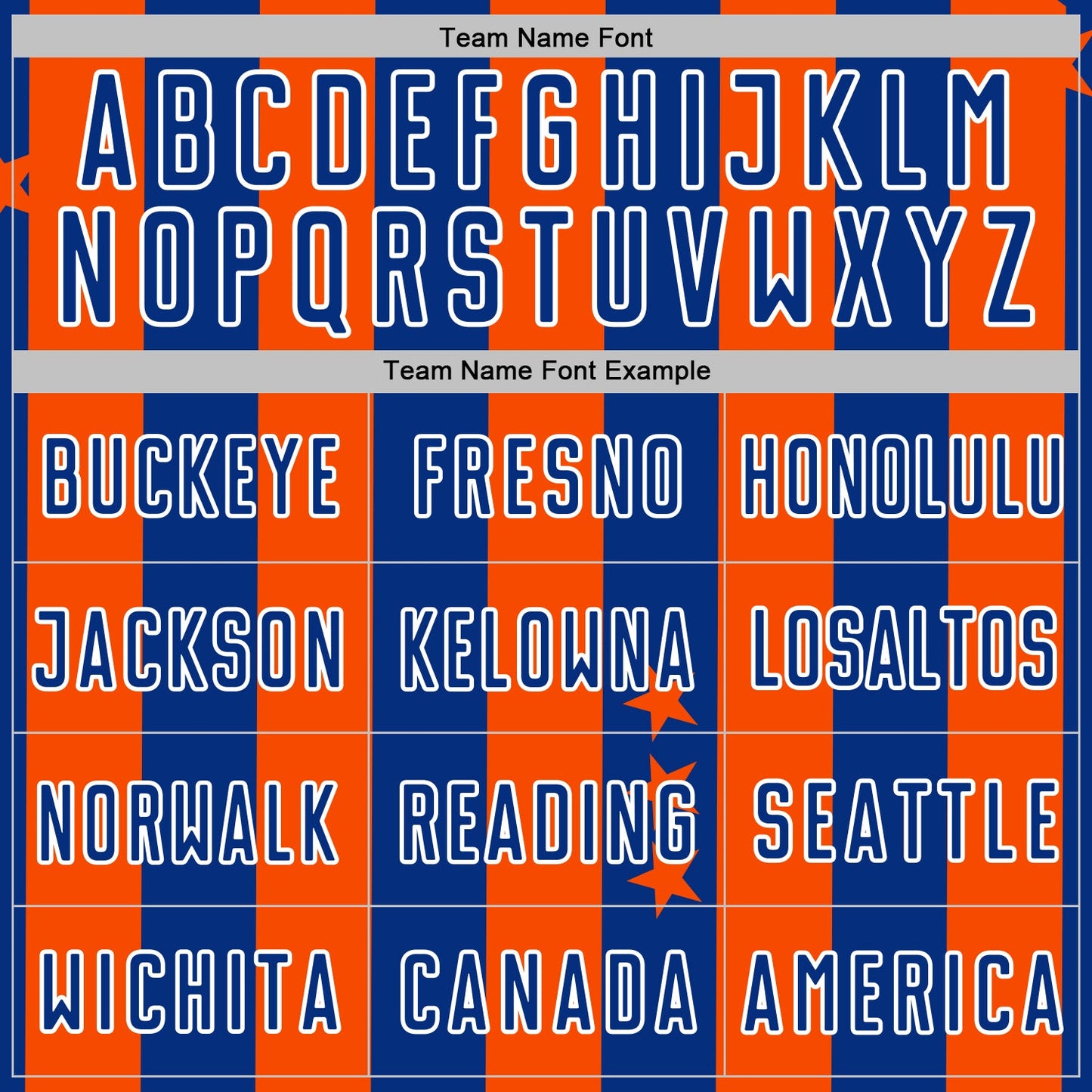 Custom Orange Royal-White Stars And Stripes Sports Sublimation Soccer Uniform Jersey view 5