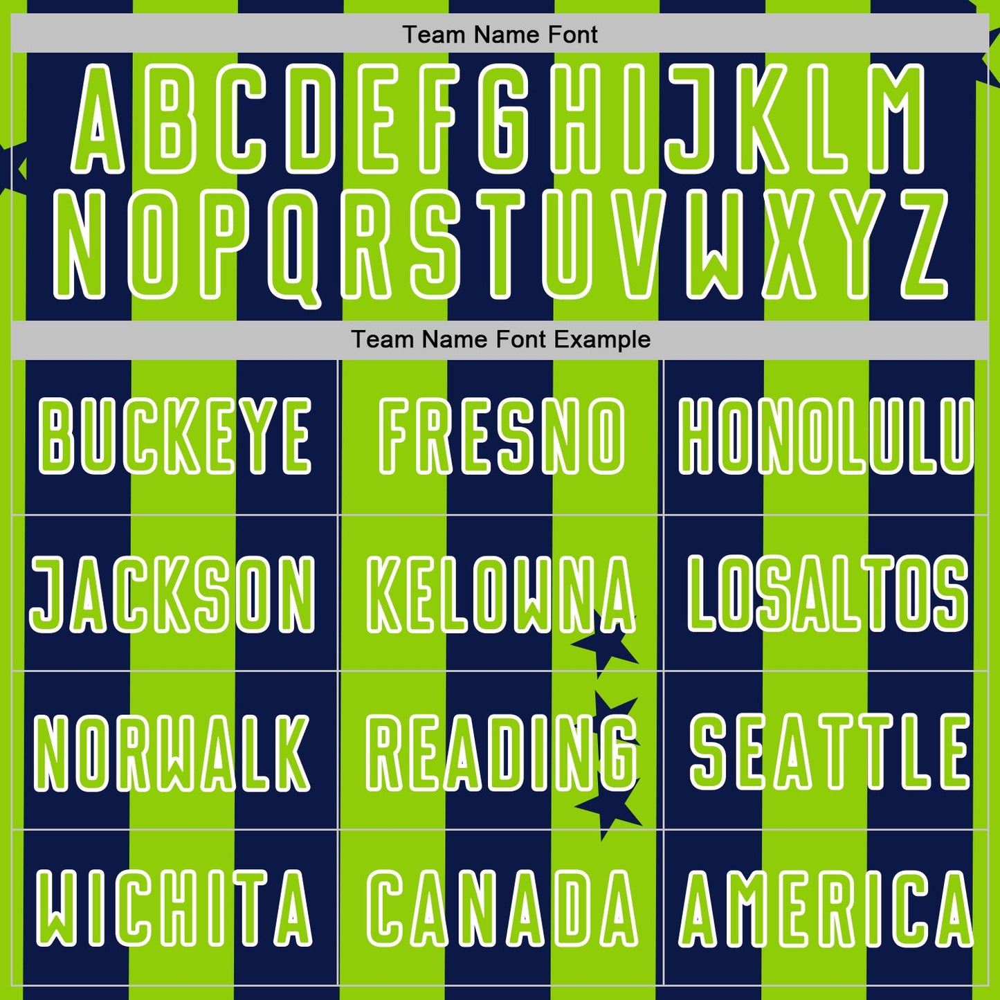 Custom Navy Neon Green-White Stars And Stripes Sports Sublimation Soccer Uniform Jersey view 5