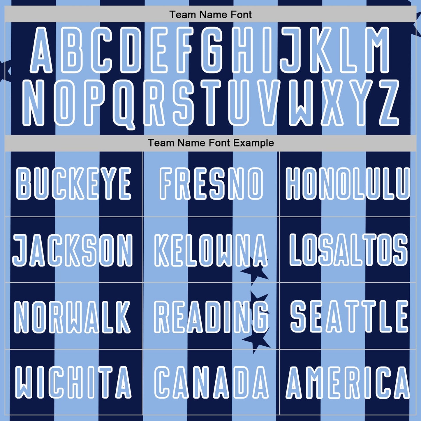 Custom Navy Light Blue-White Stars And Stripes Sports Sublimation Soccer Uniform Jersey view 5