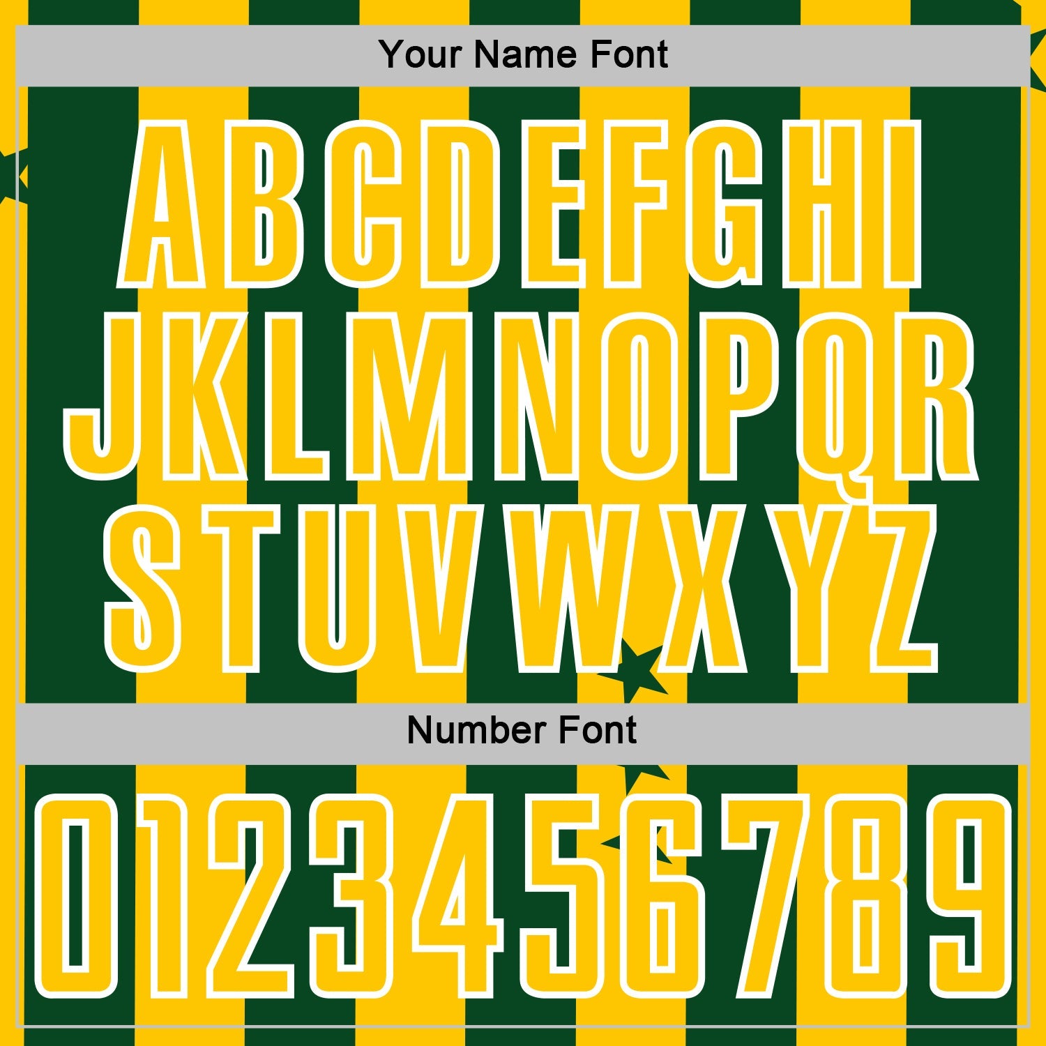 Custom Green Yellow-White Stars And Stripes Sports Sublimation Soccer Uniform Jersey view 6