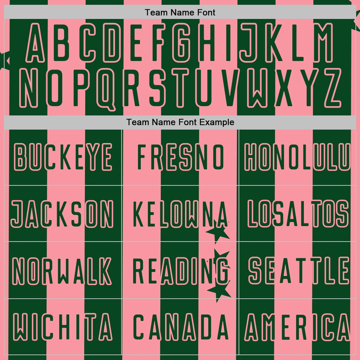 Custom Green Medium Pink Stars And Stripes Sports Sublimation Soccer Uniform Jersey view 5