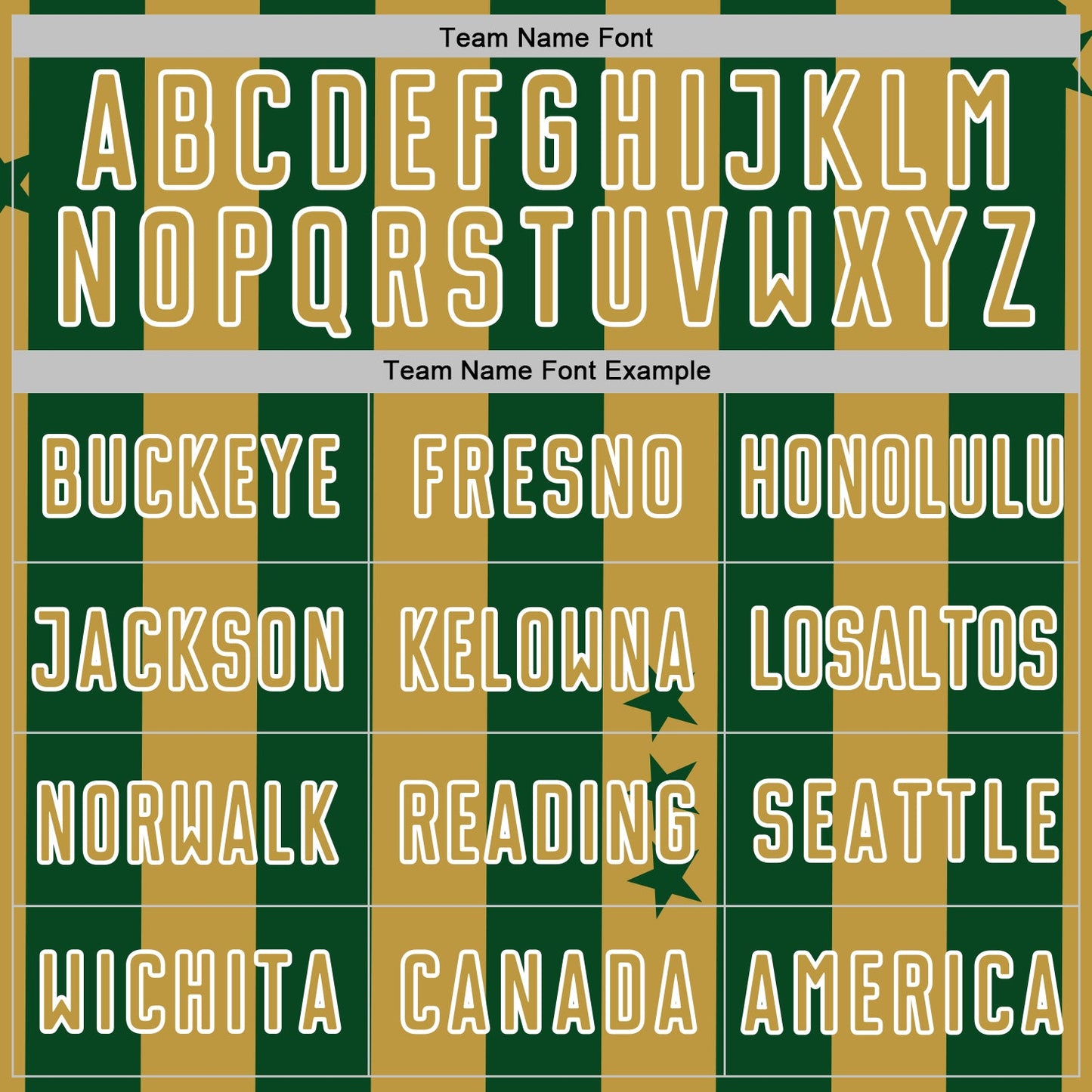 Custom Green Old Gold-White Stars And Stripes Sports Sublimation Soccer Uniform Jersey view 5