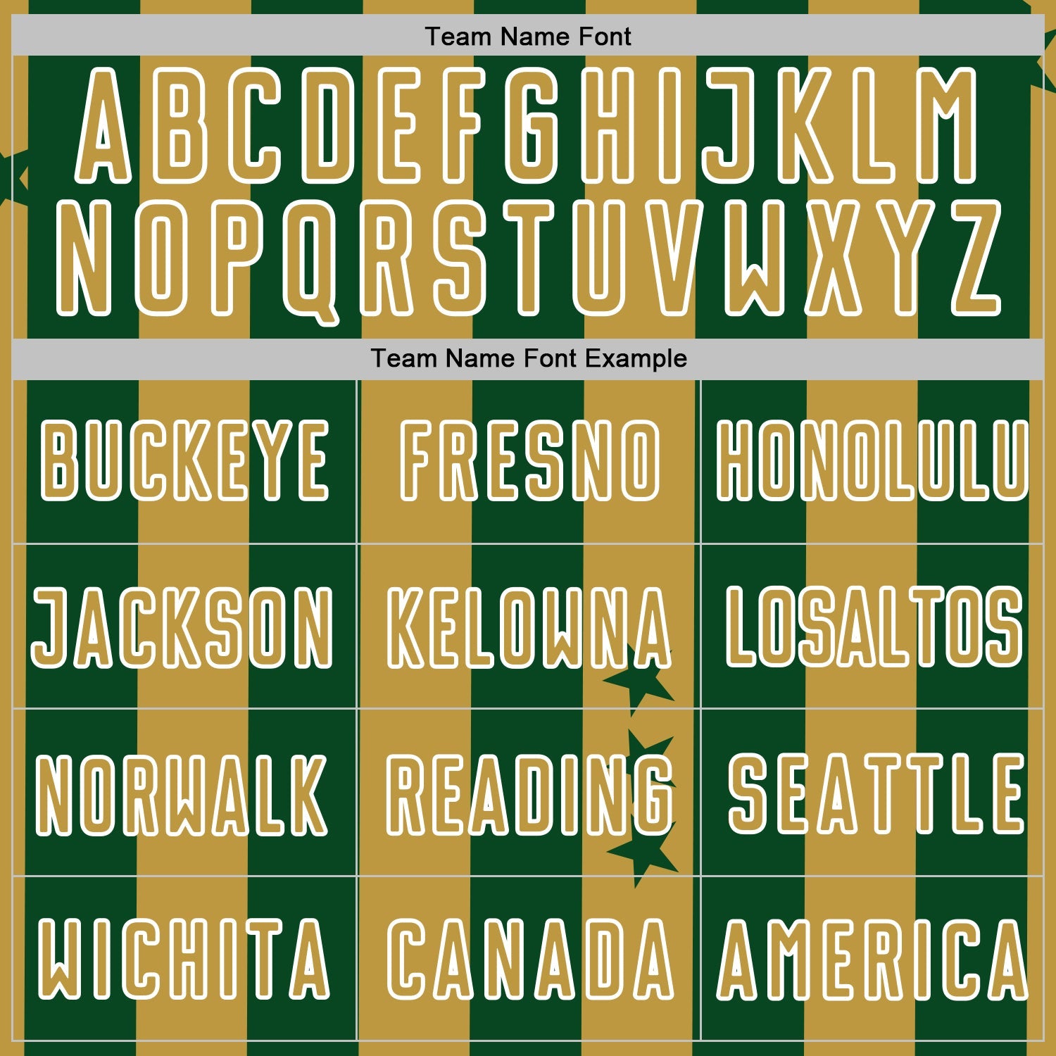 Custom Green Old Gold-White Stars And Stripes Sports Sublimation Soccer Uniform Jersey view 5