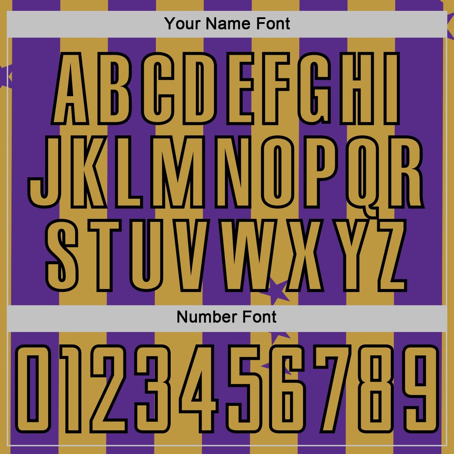 Custom Purple Old Gold-Black Stars And Stripes Sports Sublimation Soccer Uniform Jersey view 6