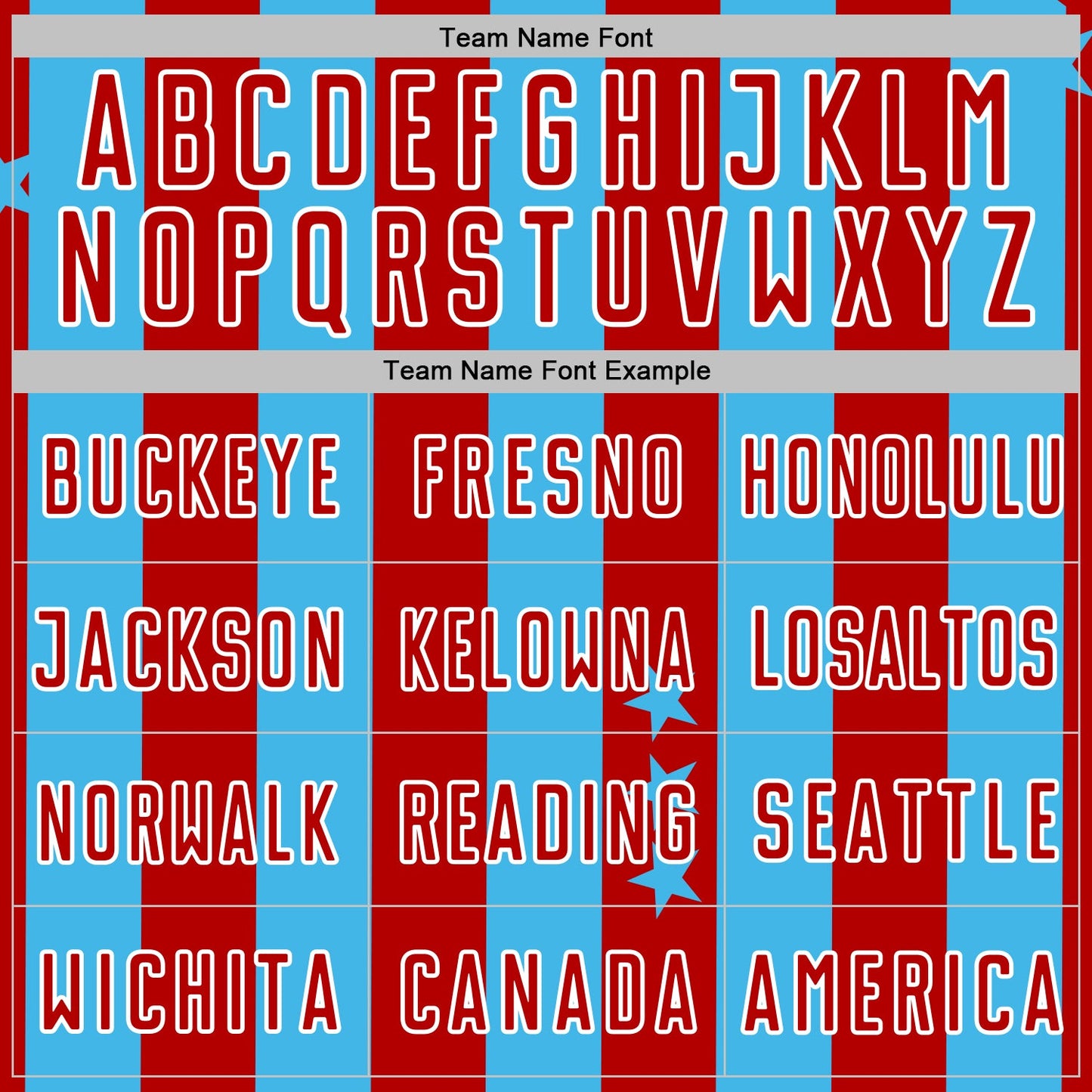Custom Sky Blue Red-White Stars And Stripes Sports Sublimation Soccer Uniform Jersey view 5