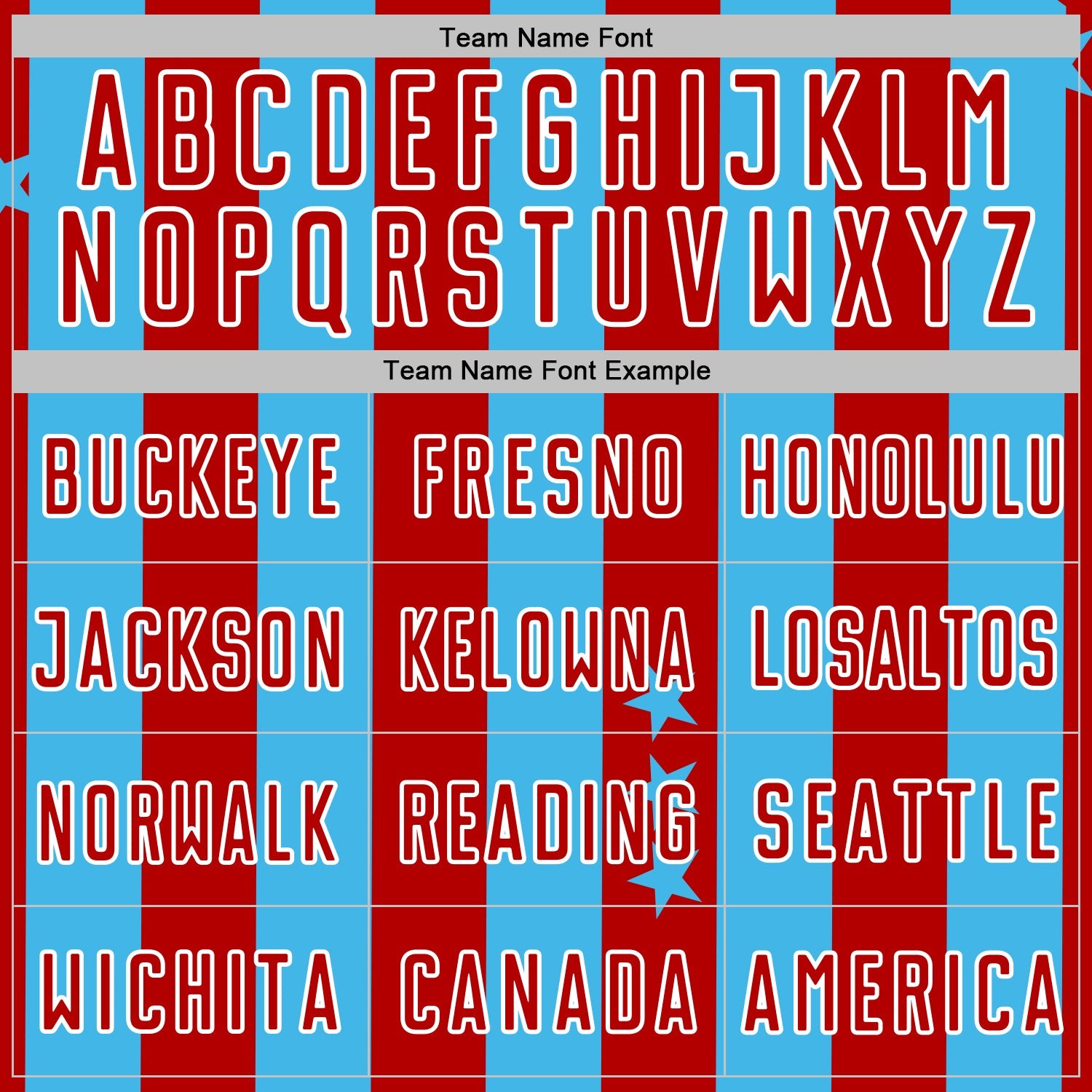 Custom Sky Blue Red-White Stars And Stripes Sports Sublimation Soccer Uniform Jersey view 5