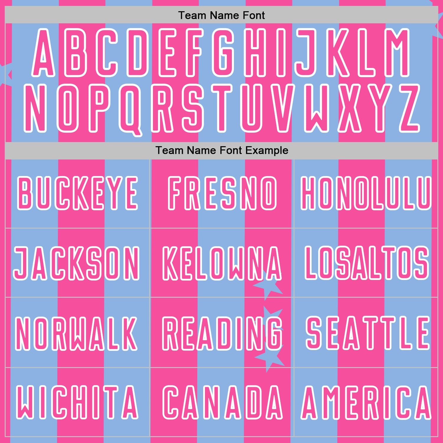 Custom Light Blue Pink-White Stars And Stripes Sports Sublimation Soccer Uniform Jersey view 5