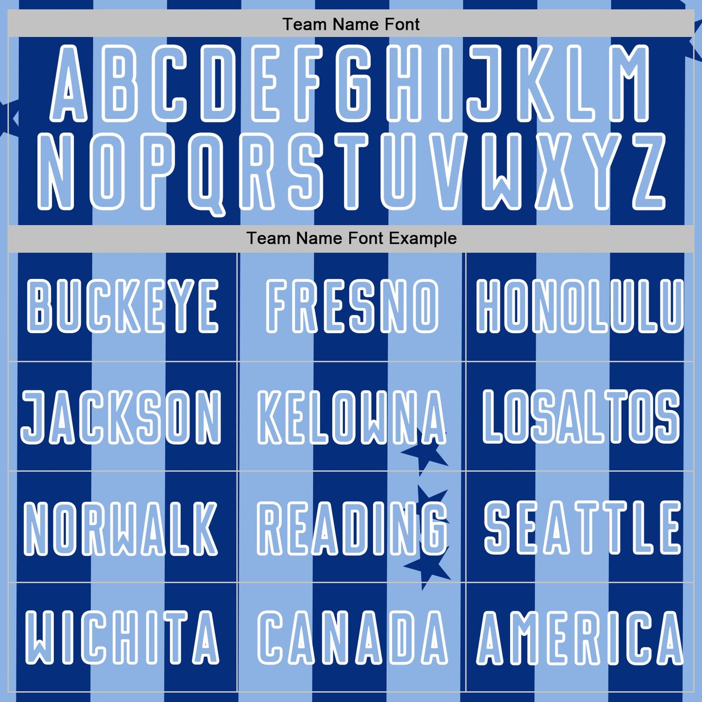 Custom Royal Light Blue-White Stars And Stripes Sports Sublimation Soccer Uniform Jersey view 5