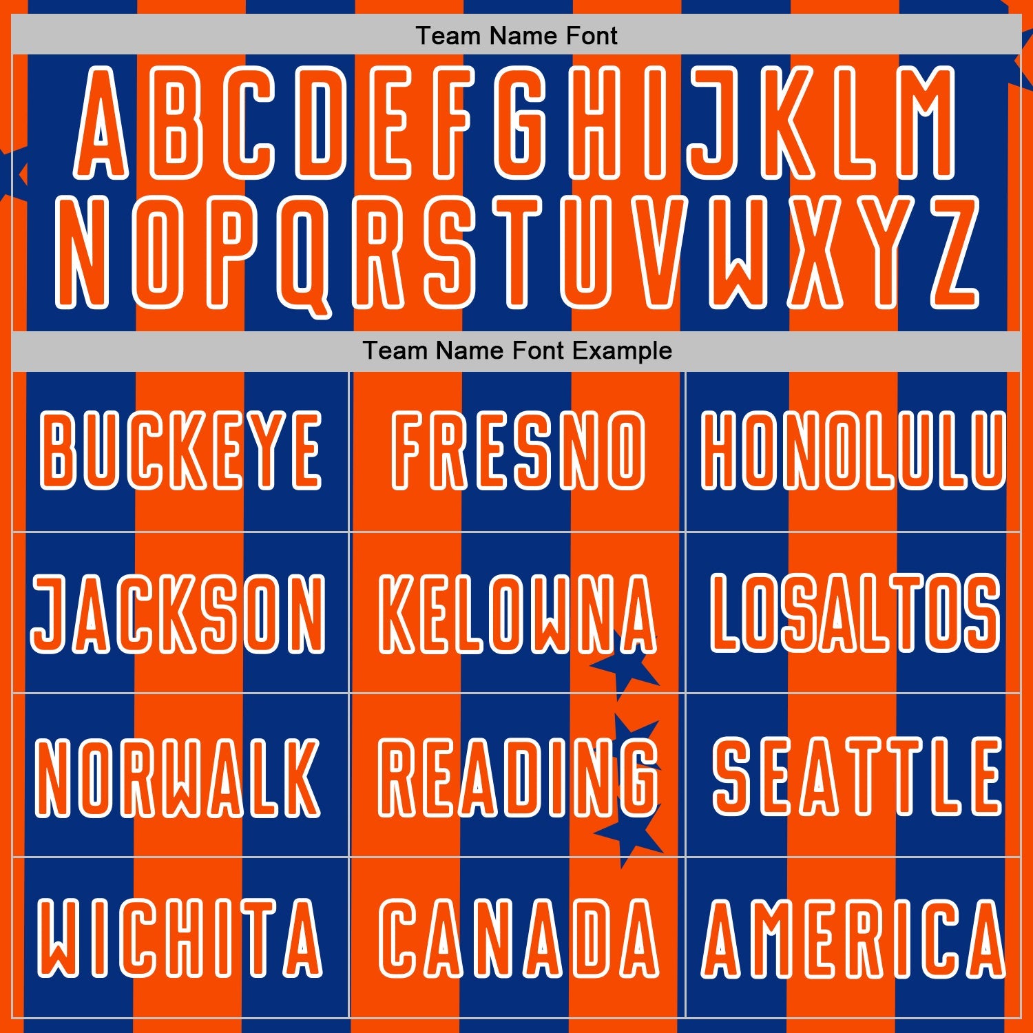 Custom Royal Orange-White Stars And Stripes Sports Sublimation Soccer Uniform Jersey view 5