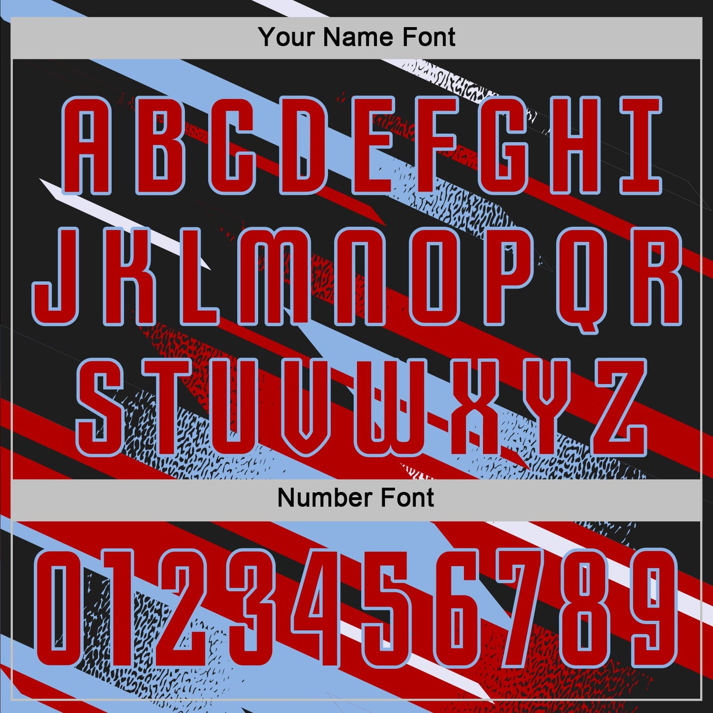 Custom Black Red Light Blue-White Grunge Stripe And Grainy Sports Sublimation Soccer Uniform Jersey view 6