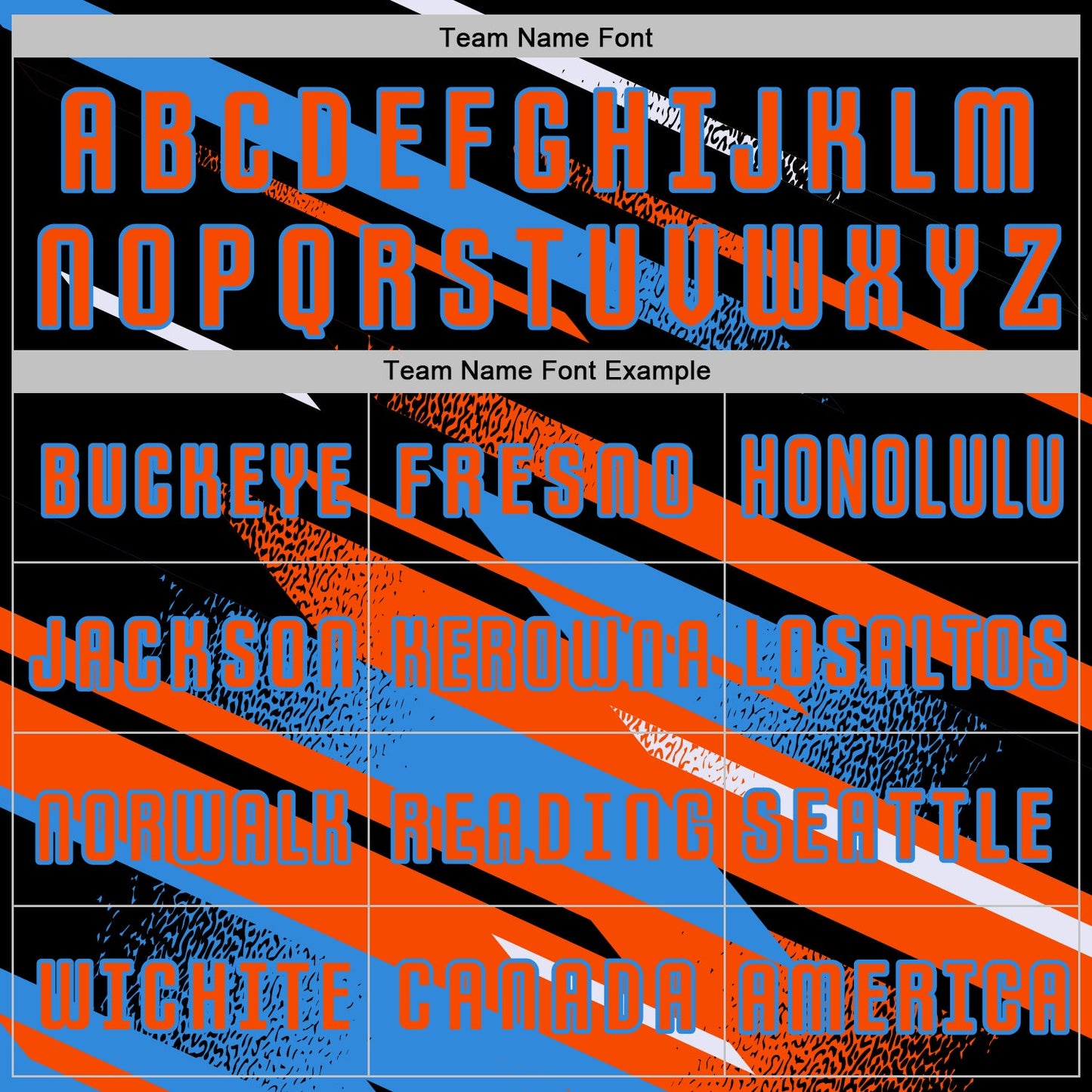 Custom Black Orange Powder Blue-White Grunge Stripe And Grainy Sports Sublimation Soccer Uniform Jersey view 5