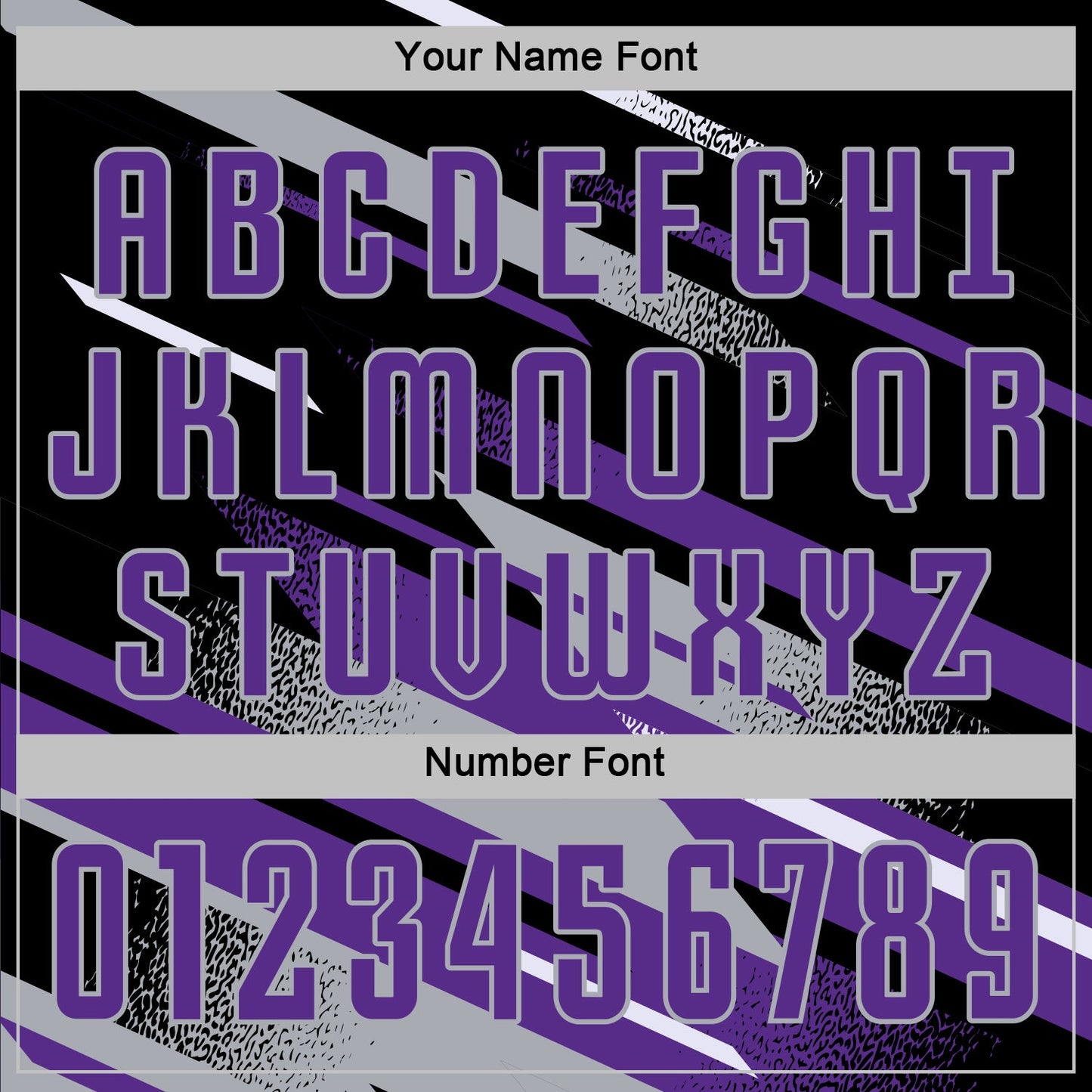 Custom Black Purple Gray-White Grunge Stripe And Grainy Sports Sublimation Soccer Uniform Jersey view 6