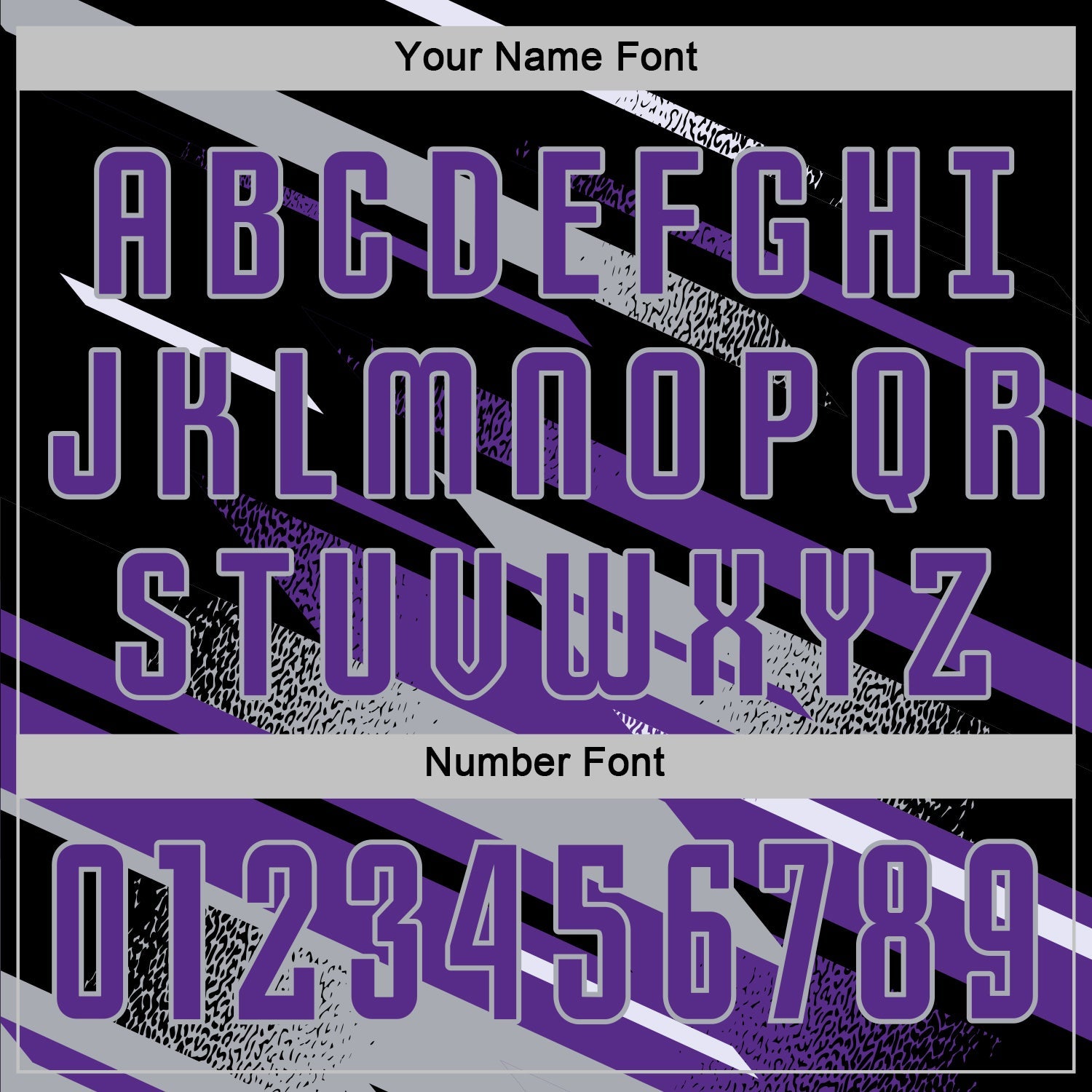 Custom Black Purple Gray-White Grunge Stripe And Grainy Sports Sublimation Soccer Uniform Jersey view 6
