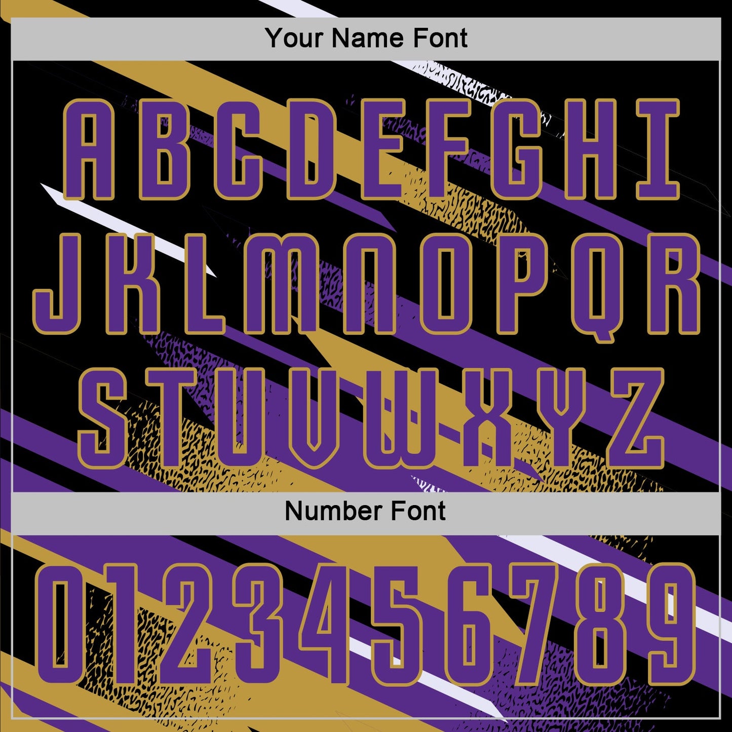 Custom Black Purple Old Gold-White Grunge Stripe And Grainy Sports Sublimation Soccer Uniform Jersey view 6