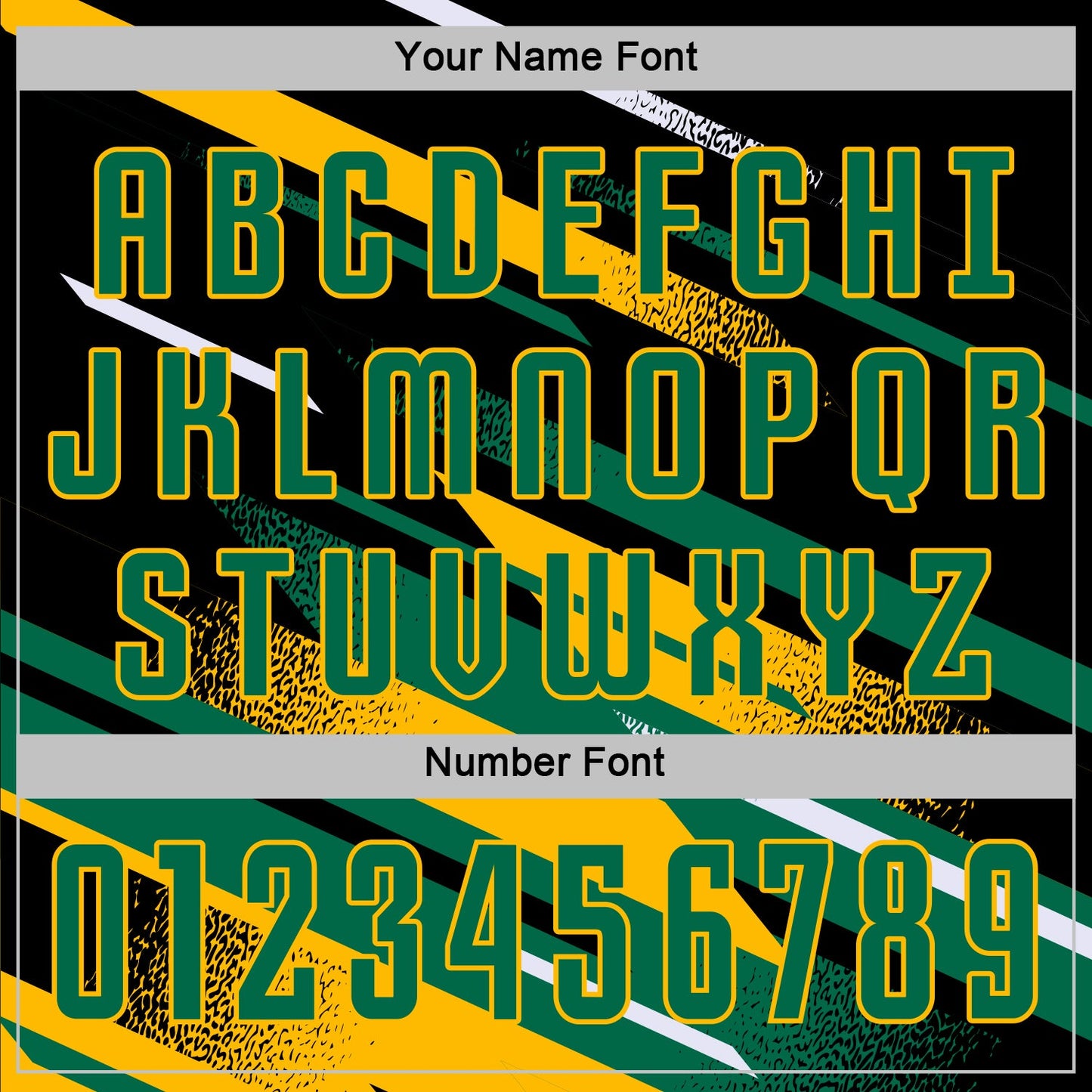 Custom Black Kelly Green Gold-White Grunge Stripe And Grainy Sports Sublimation Soccer Uniform Jersey view 6