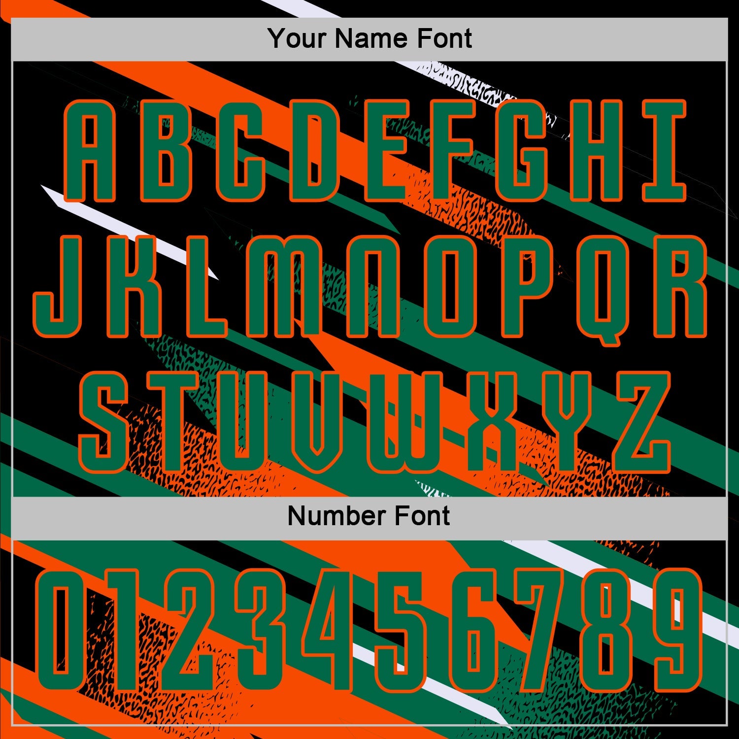 Custom Black Kelly Green Orange-White Grunge Stripe And Grainy Sports Sublimation Soccer Uniform Jersey view 6