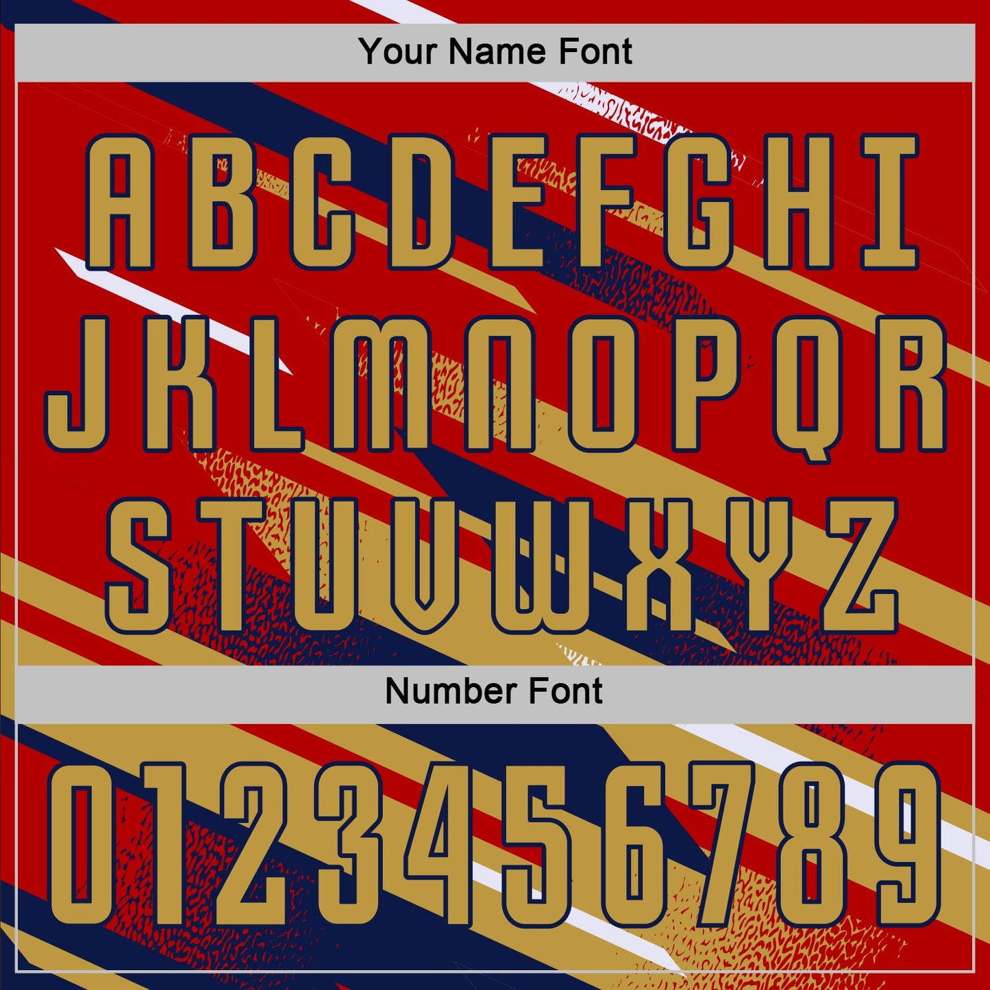 Custom Red Old Gold Navy-White Grunge Stripe And Grainy Sports Sublimation Soccer Uniform Jersey view 6