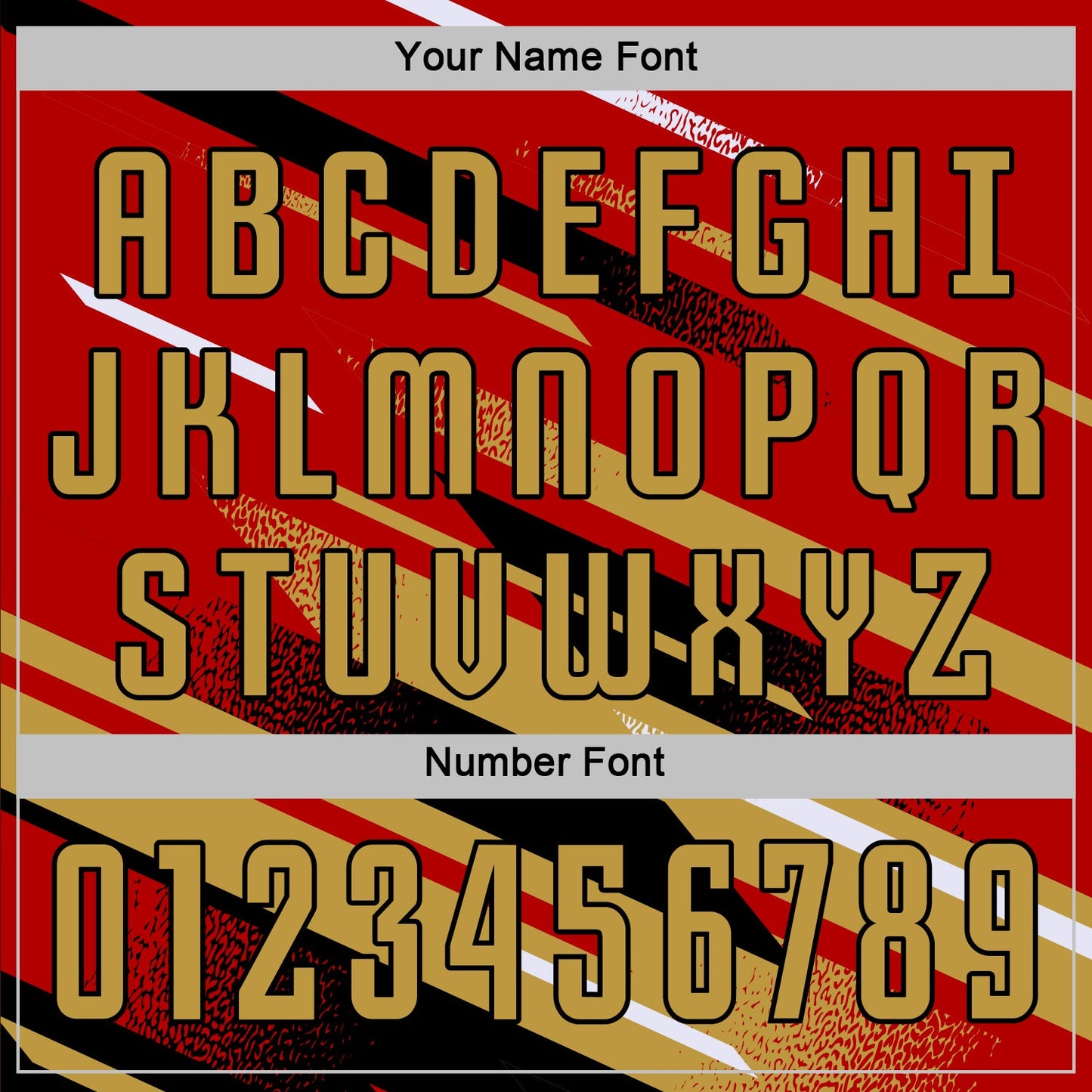 Custom Red Old Gold Black-White Grunge Stripe And Grainy Sports Sublimation Soccer Uniform Jersey view 6