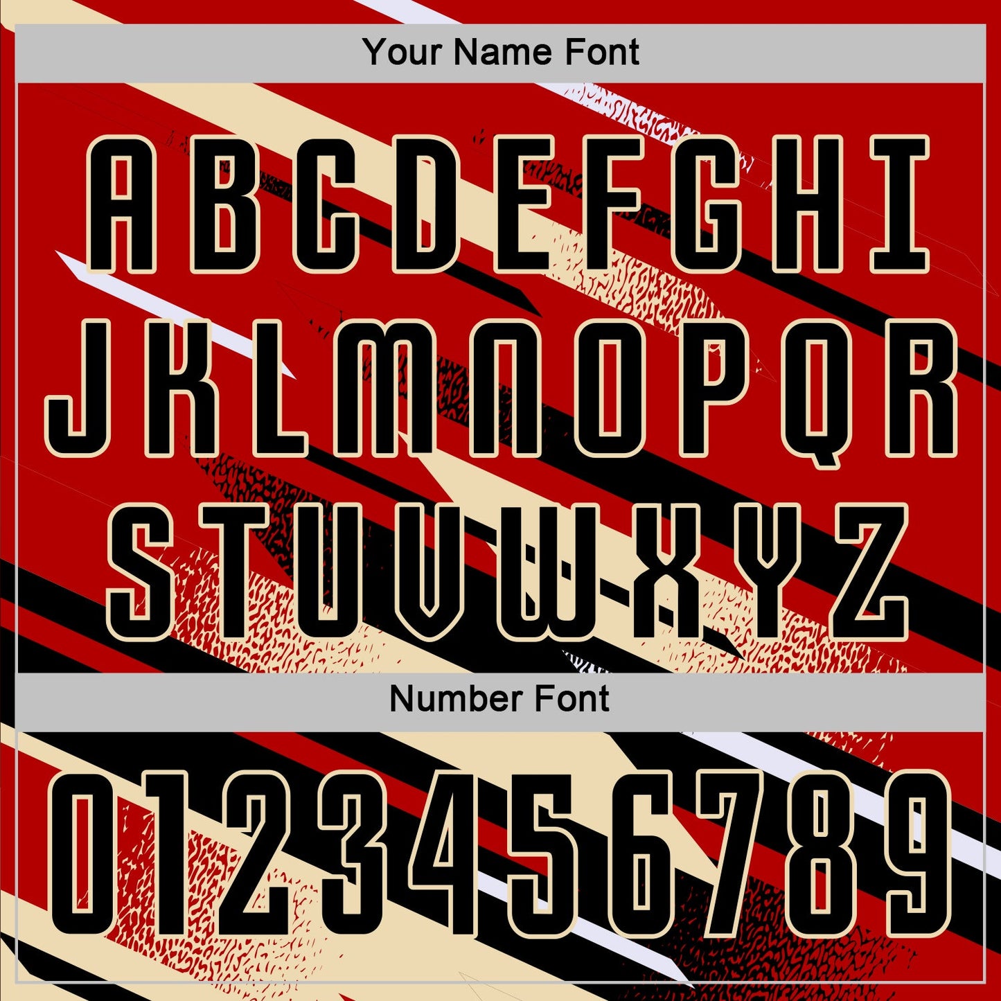 Custom Red Black Cream-White Grunge Stripe And Grainy Sports Sublimation Soccer Uniform Jersey view 6