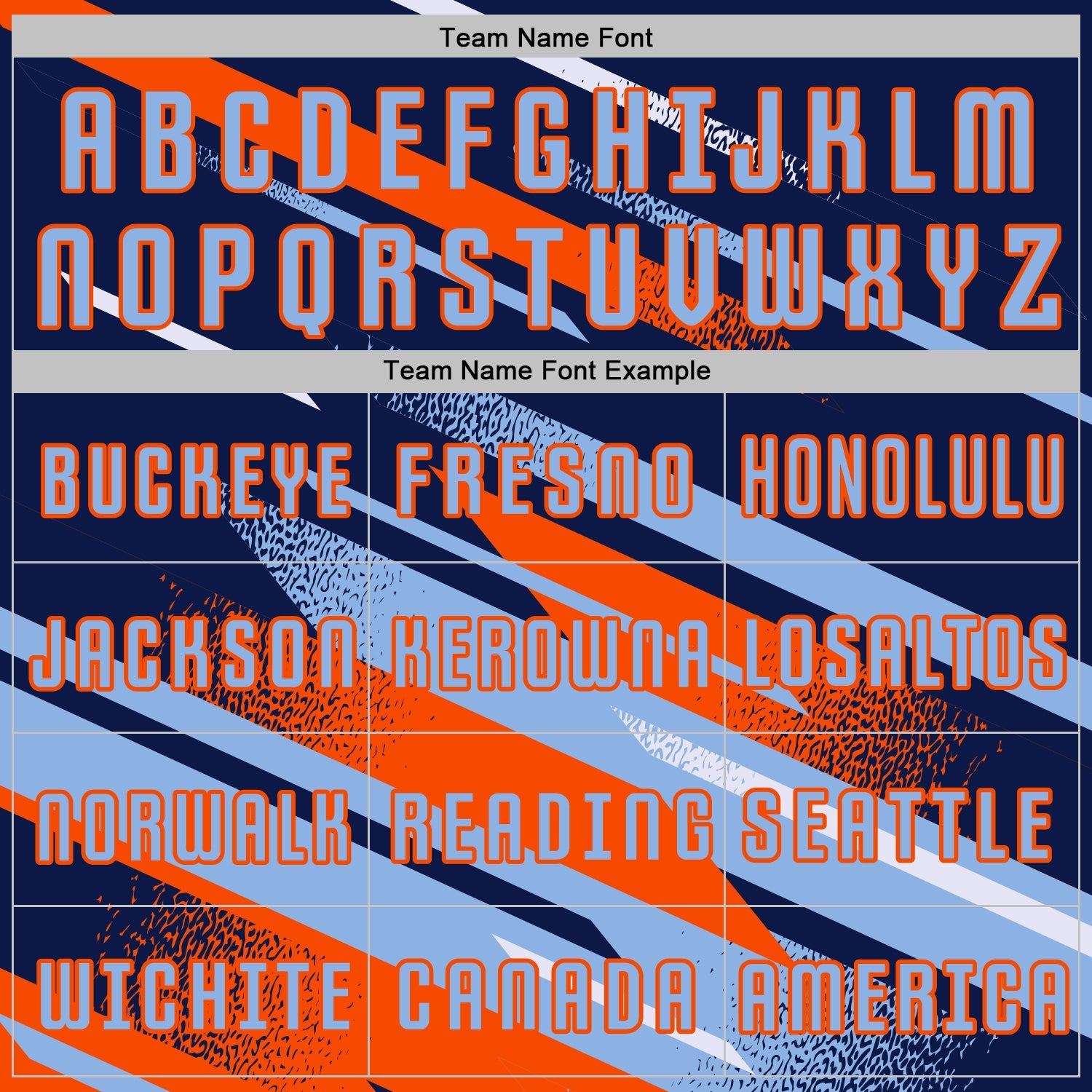 Custom Navy Light Blue Orange-White Grunge Stripe And Grainy Sports Sublimation Soccer Uniform Jersey view 5