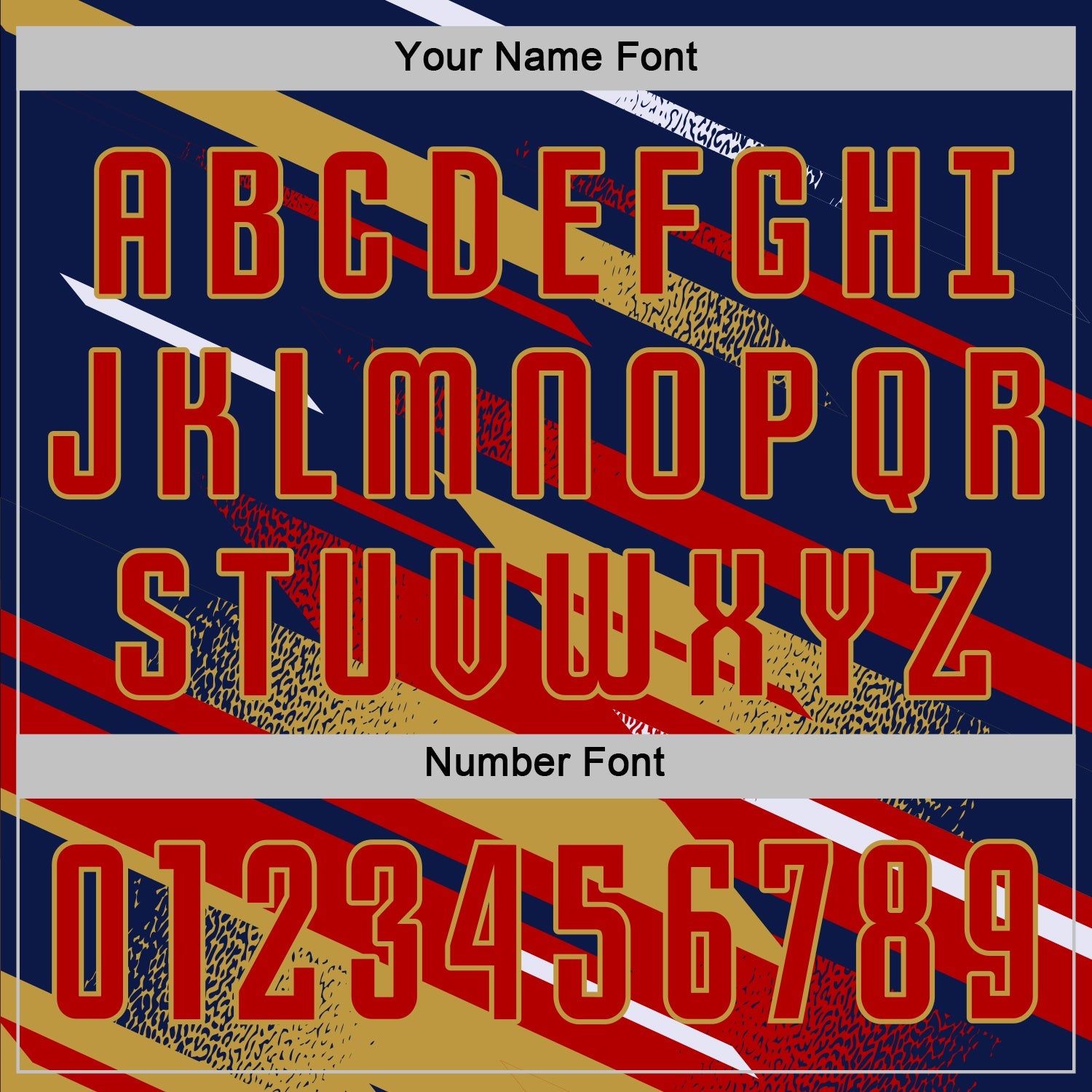 Custom Navy Red Old Gold-White Grunge Stripe And Grainy Sports Sublimation Soccer Uniform Jersey view 6