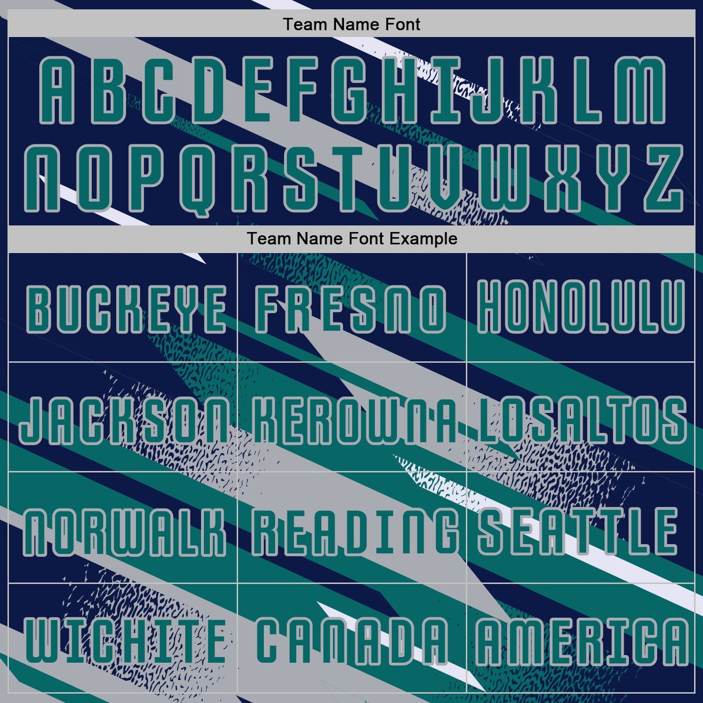 Custom Navy Teal Gray-White Grunge Stripe And Grainy Sports Sublimation Soccer Uniform Jersey view 5