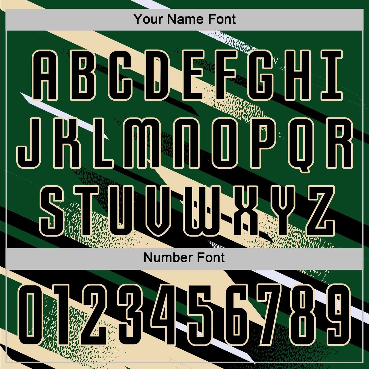 Custom Green Black Cream-White Grunge Stripe And Grainy Sports Sublimation Soccer Uniform Jersey view 6
