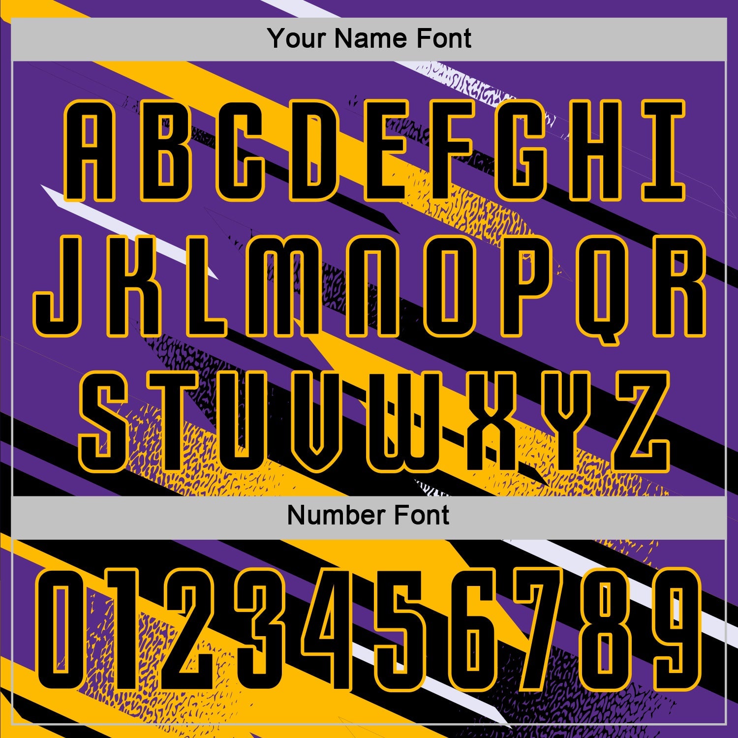 Custom Purple Black Gold-White Grunge Stripe And Grainy Sports Sublimation Soccer Uniform Jersey view 6
