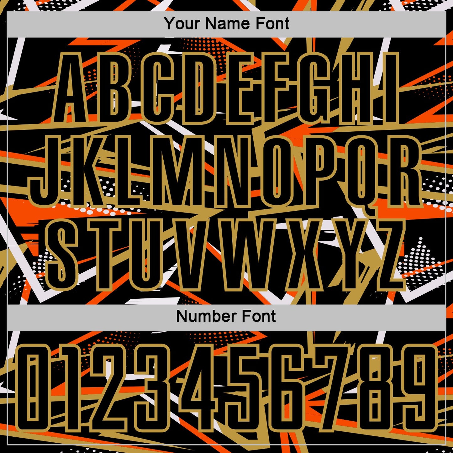 Custom Black Orange Old Gold-White Abstract Geometric Stripes Sports Sublimation Soccer Uniform Jersey view 6