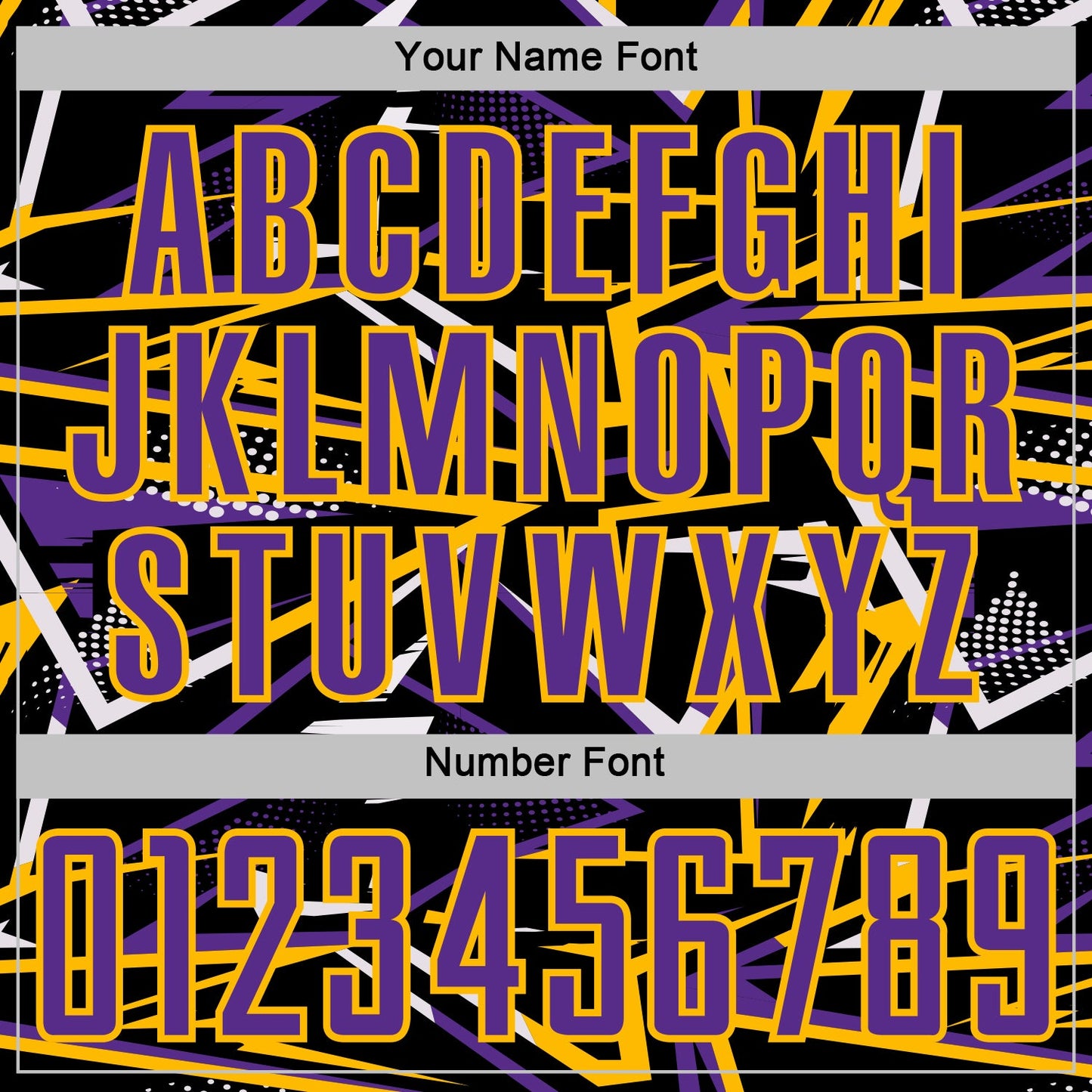 Custom Black Purple Gold-White Abstract Geometric Stripes Sports Sublimation Soccer Uniform Jersey view 5