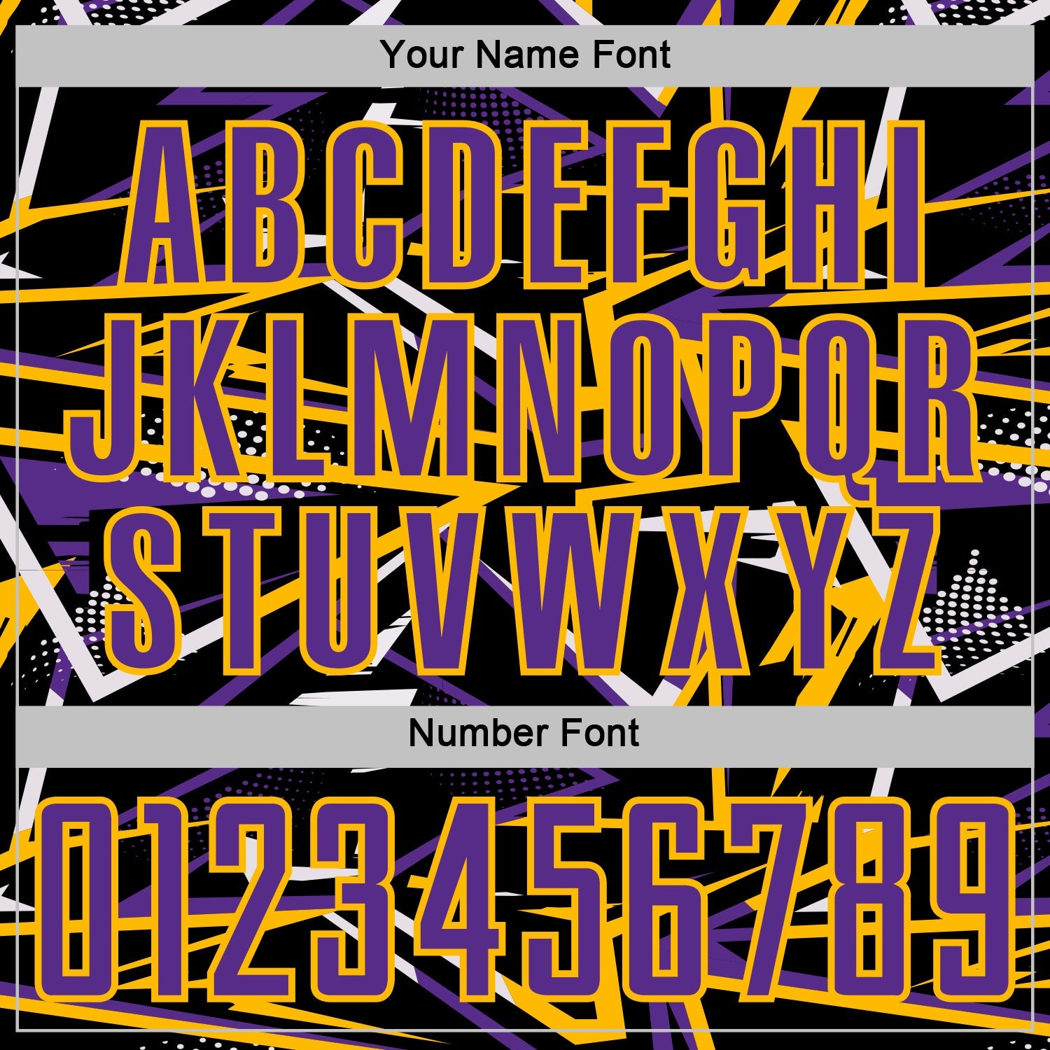Custom Black Purple Gold-White Abstract Geometric Stripes Sports Sublimation Soccer Uniform Jersey view 5