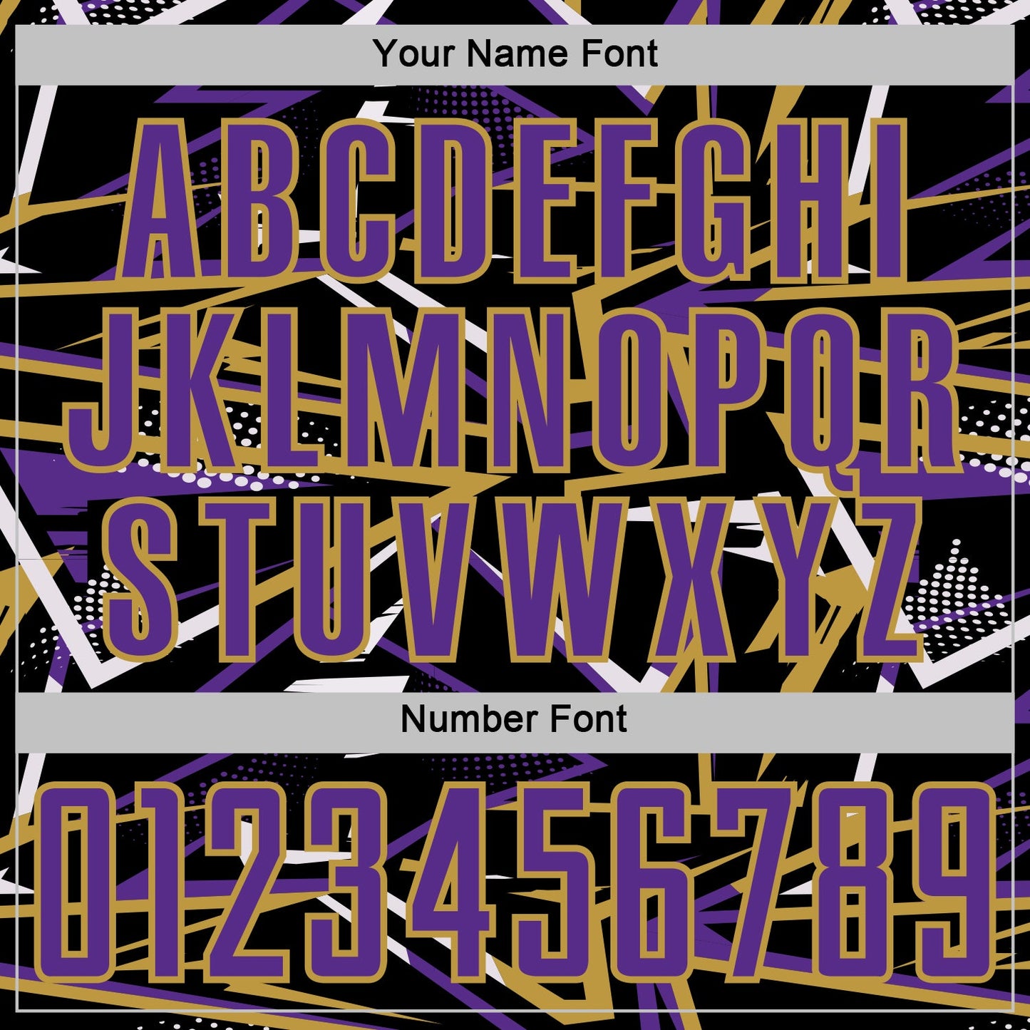 Custom Black Purple Old Gold-White Abstract Geometric Stripes Sports Sublimation Soccer Uniform Jersey view 6