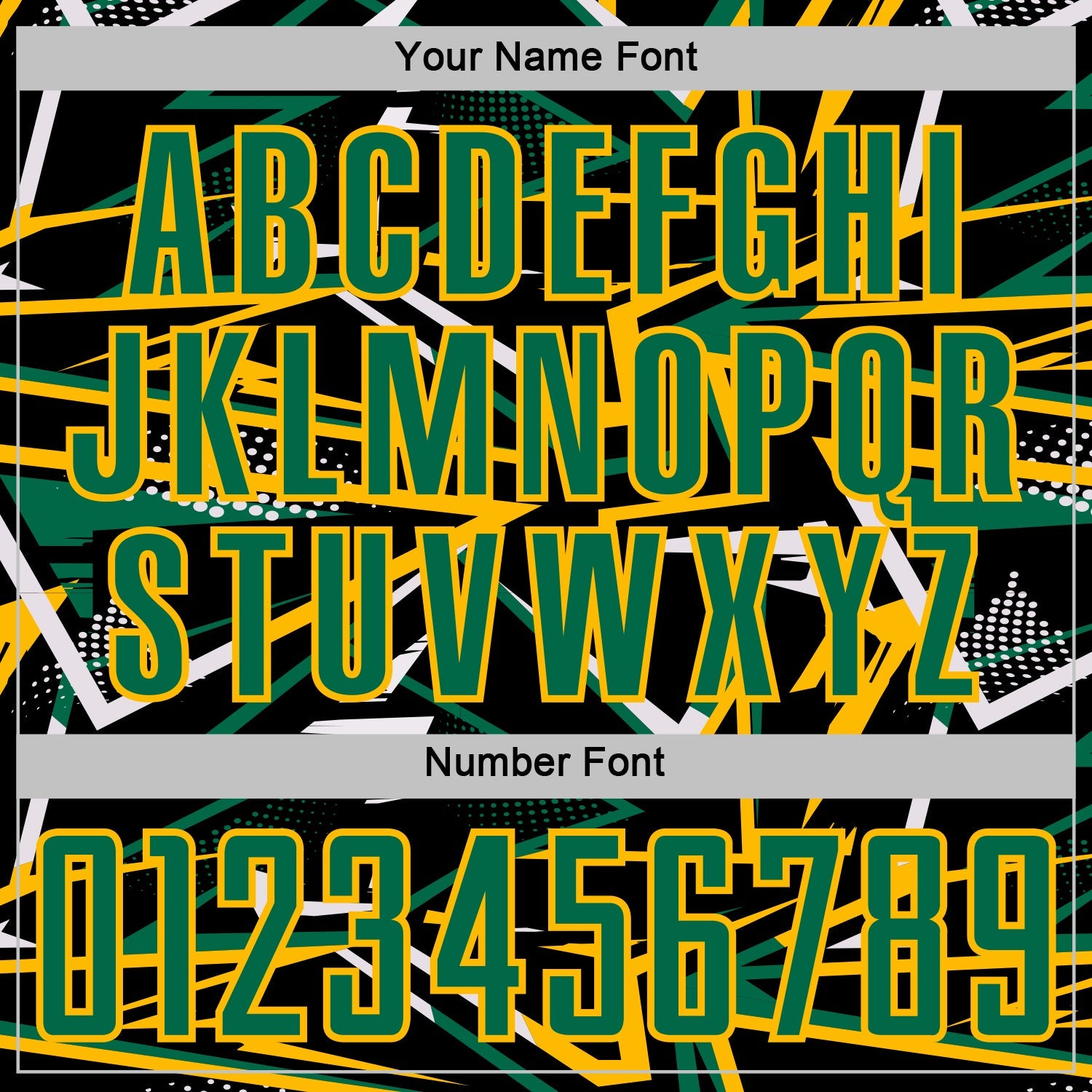 Custom Black Kelly Green Gold-White Abstract Geometric Stripes Sports Sublimation Soccer Uniform Jersey view 6