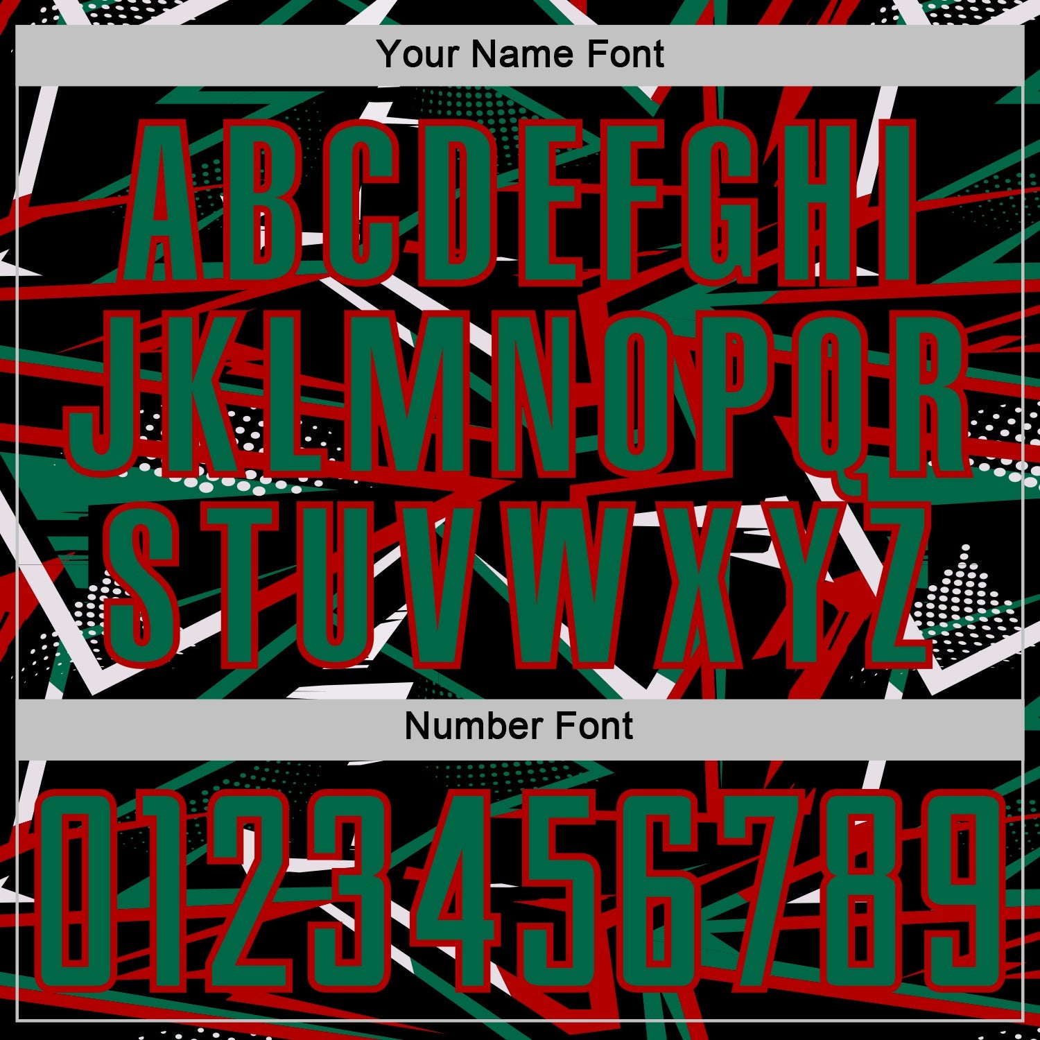 Custom Black Kelly Green Red-White Abstract Geometric Stripes Sports Sublimation Soccer Uniform Jersey view 6
