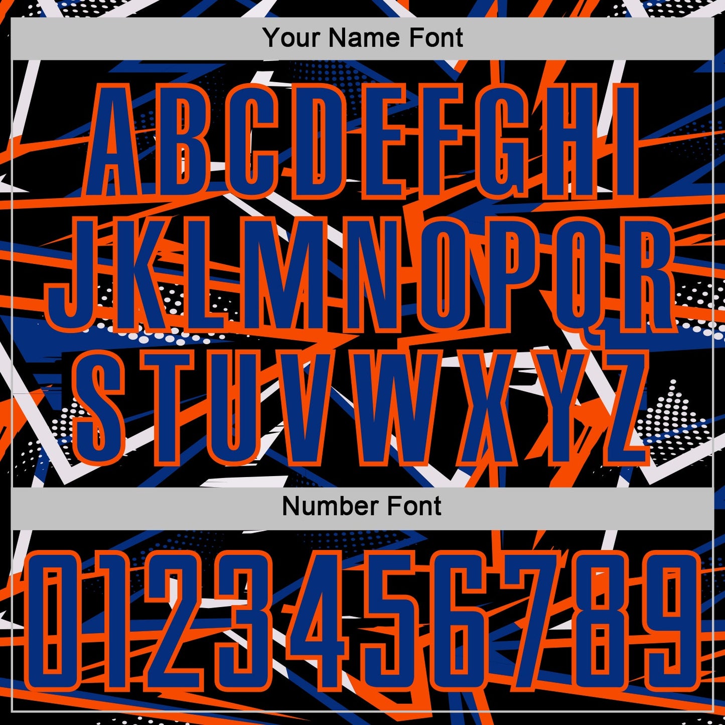 Custom Black Royal Orange-White Abstract Geometric Stripes Sports Sublimation Soccer Uniform Jersey view 6