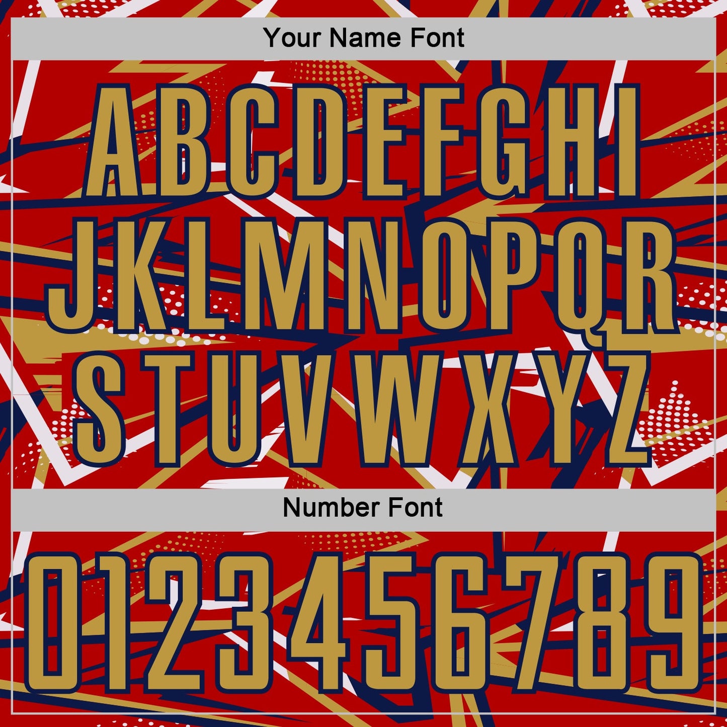 Custom Red Old Gold Navy-White Abstract Geometric Stripes Sports Sublimation Soccer Uniform Jersey view 6