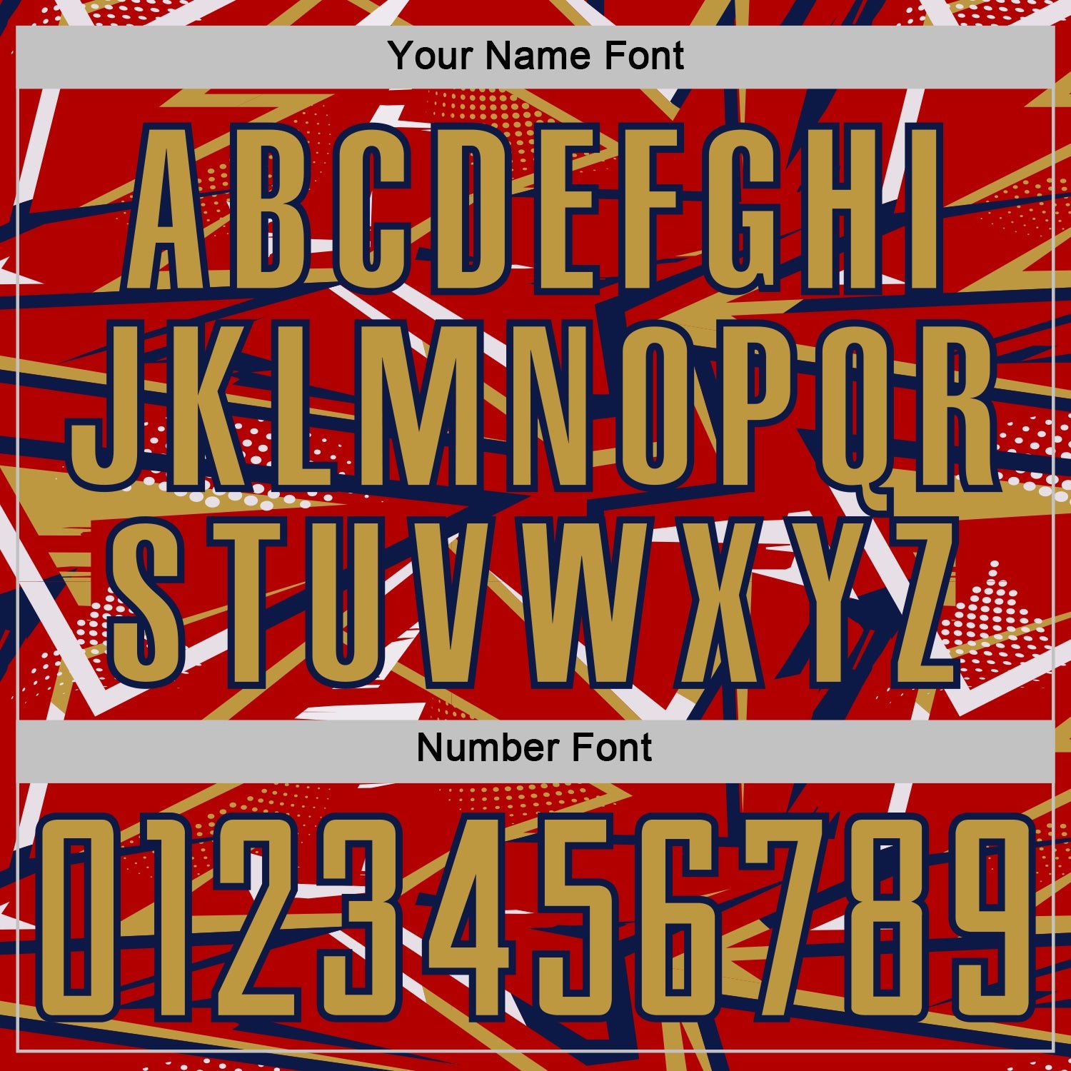 Custom Red Old Gold Navy-White Abstract Geometric Stripes Sports Sublimation Soccer Uniform Jersey view 6