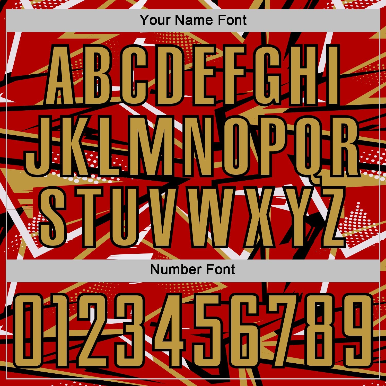 Custom Red Old Gold Black-White Abstract Geometric Stripes Sports Sublimation Soccer Uniform Jersey view 6