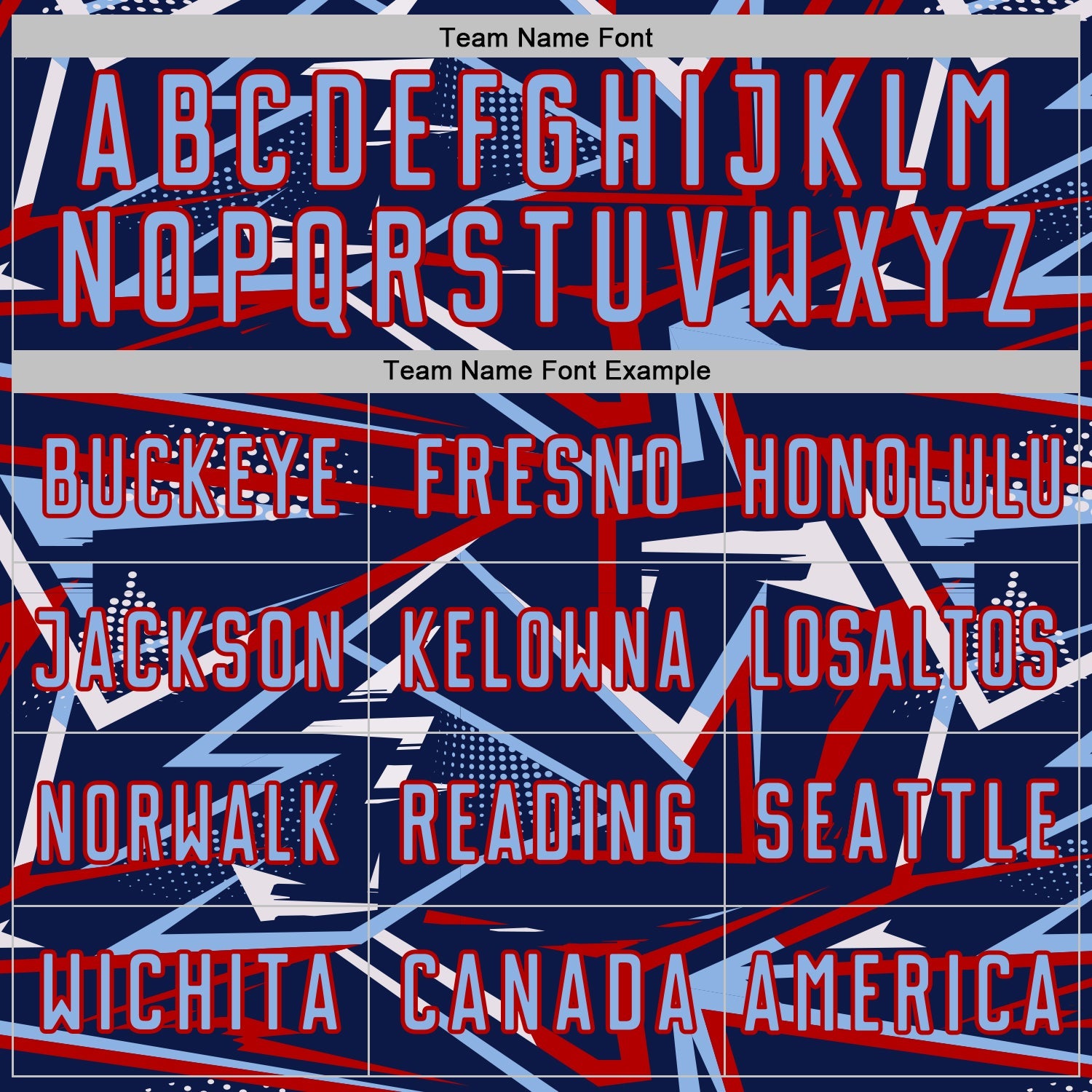 Custom Navy Light Blue Red-White Abstract Geometric Stripes Sports Sublimation Soccer Uniform Jersey view 5