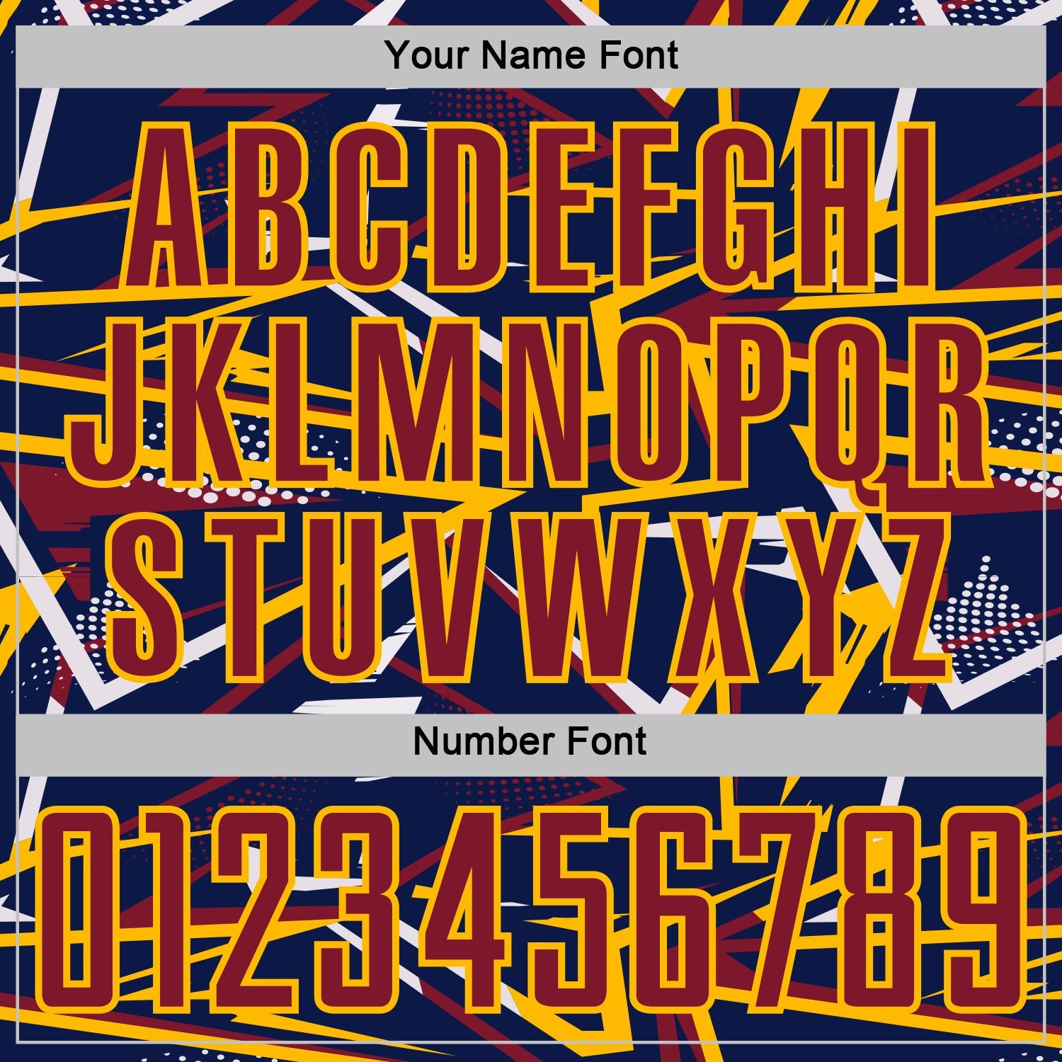 Custom Navy Crimson Gold-White Abstract Geometric Stripes Sports Sublimation Soccer Uniform Jersey view 6