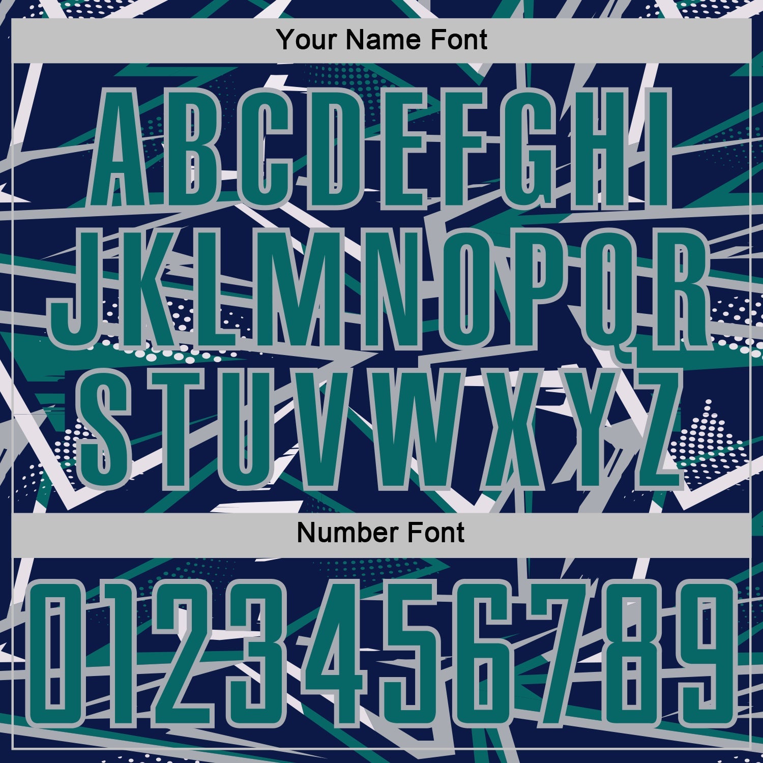 Custom Navy Teal Gray-White Abstract Geometric Stripes Sports Sublimation Soccer Uniform Jersey view 6