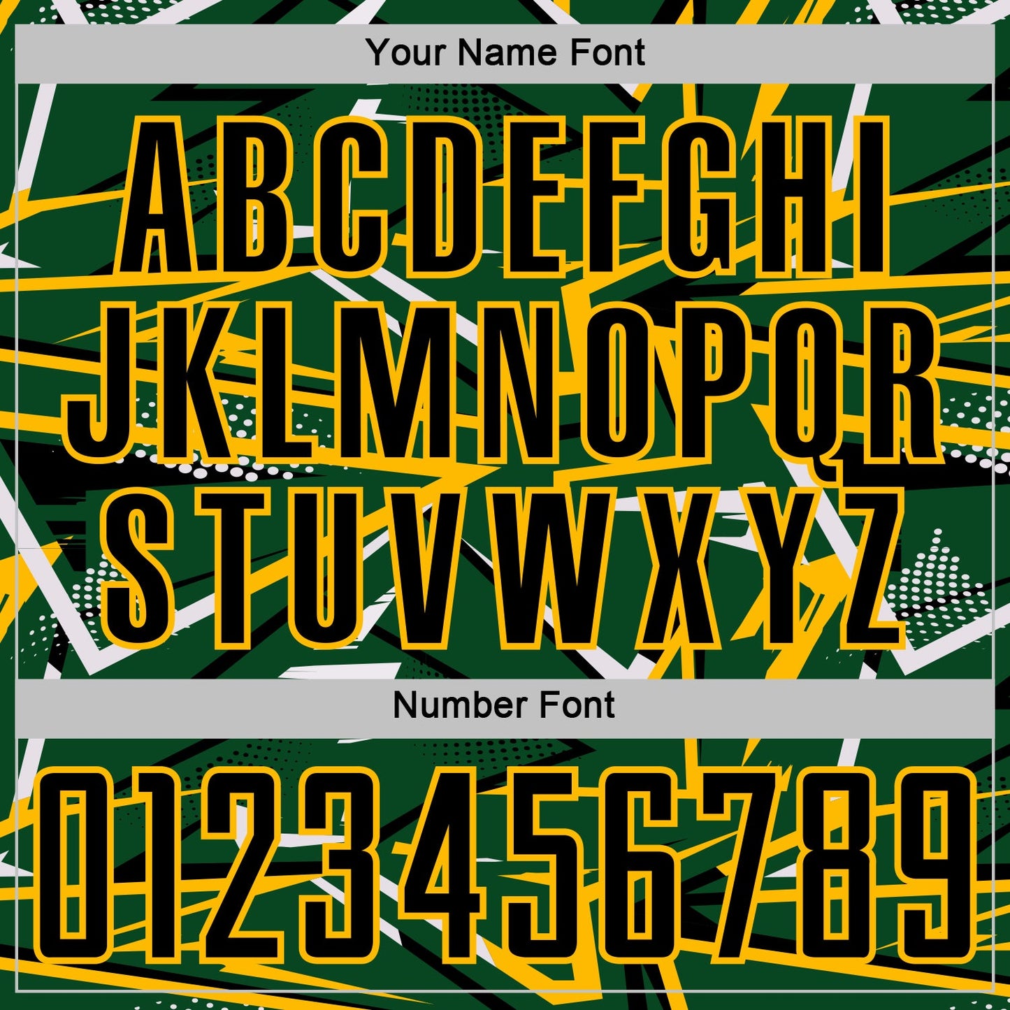 Custom Green Black Gold-White Abstract Geometric Stripes Sports Sublimation Soccer Uniform Jersey view 6