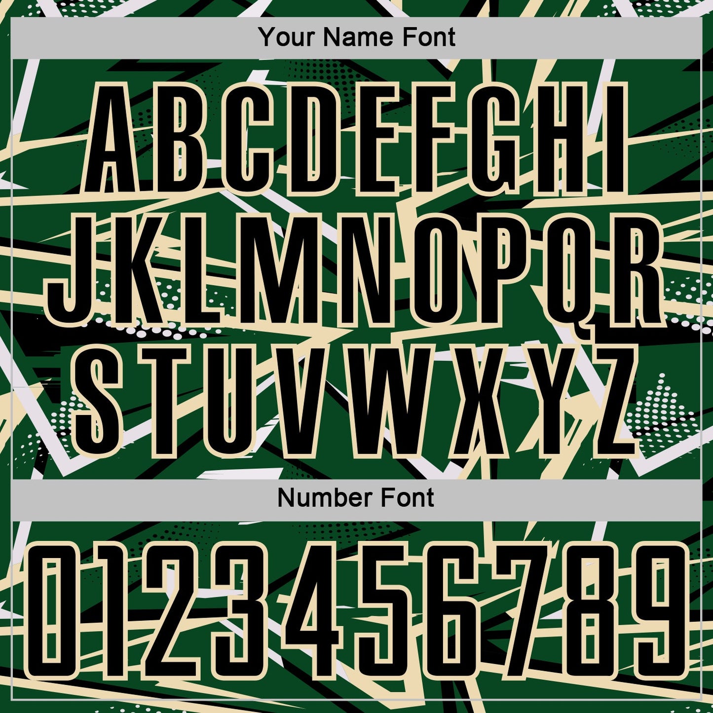 Custom Green Black Cream-White Abstract Geometric Stripes Sports Sublimation Soccer Uniform Jersey view 6