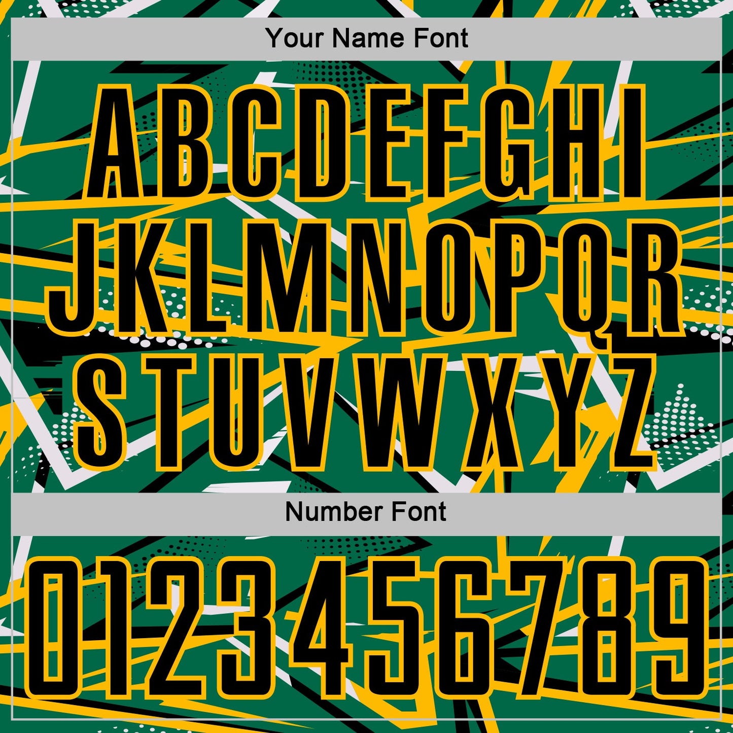 Custom Kelly Green Black Gold-White Abstract Geometric Stripes Sports Sublimation Soccer Uniform Jersey view 6