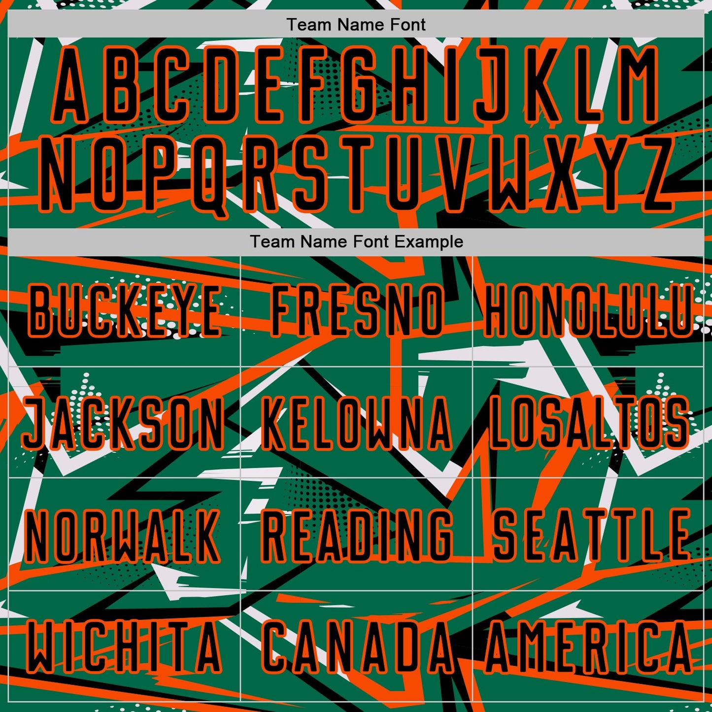 Custom Kelly Green Black Orange-White Abstract Geometric Stripes Sports Sublimation Soccer Uniform Jersey view 5